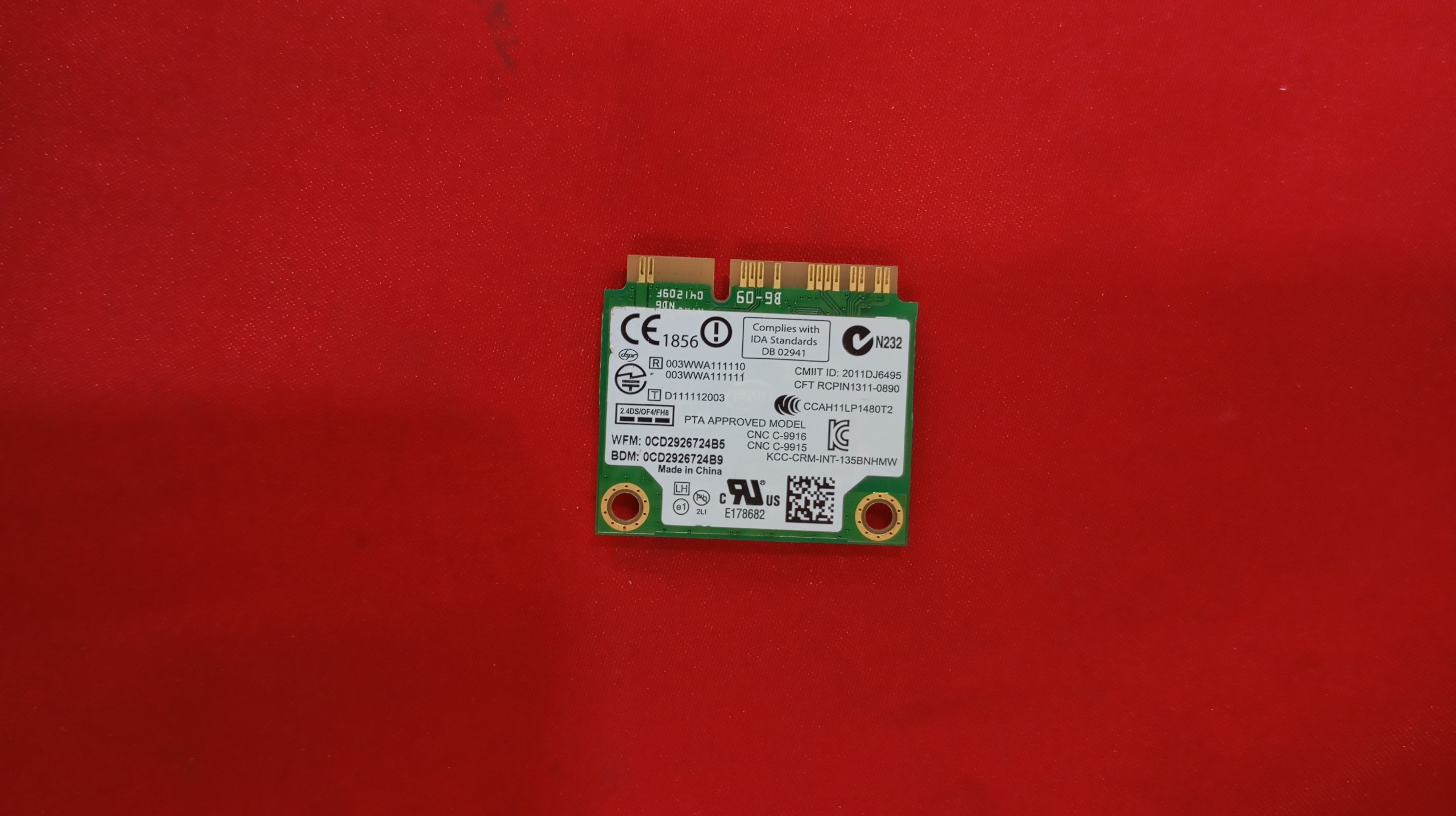 کارت وایرلس لپ تاپ intel jf67