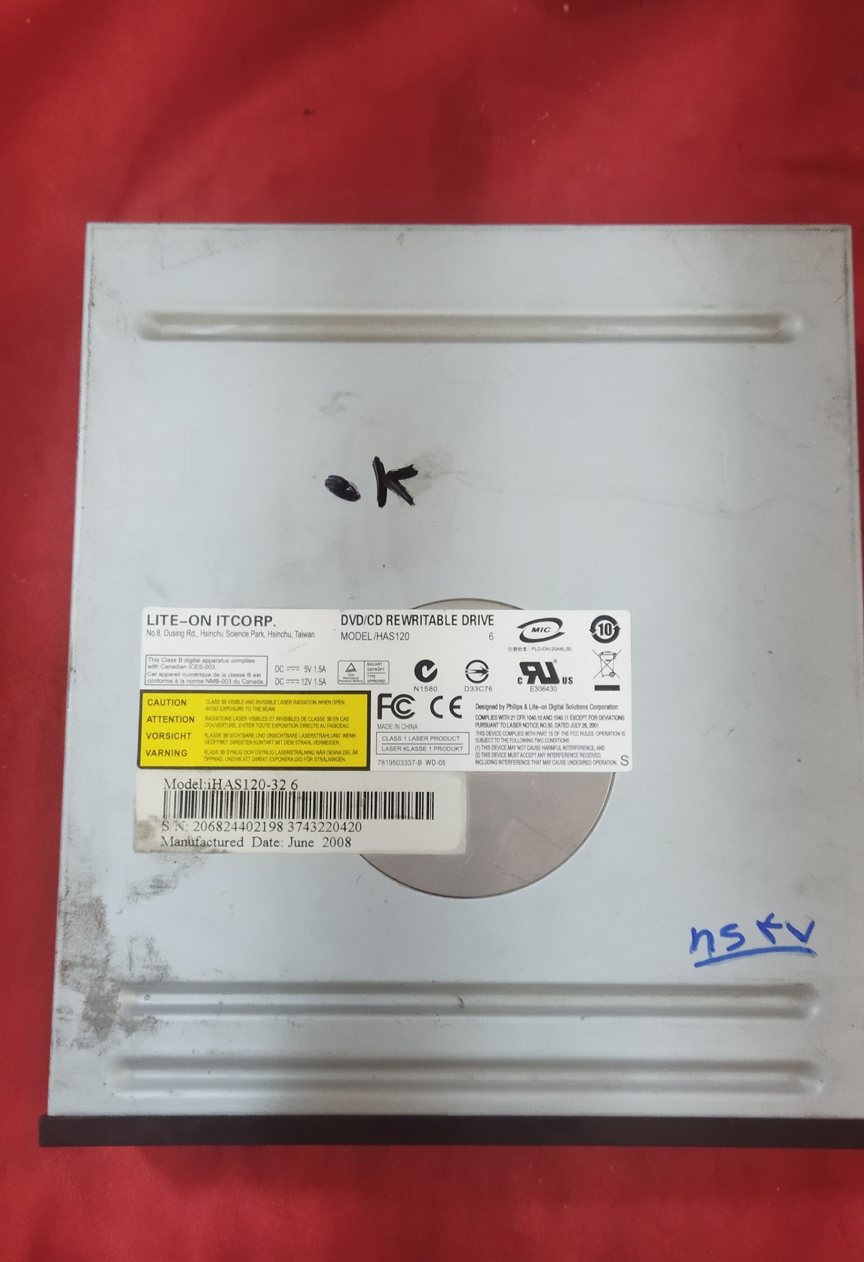 درایو نوری اینترنال ns47 HAS120