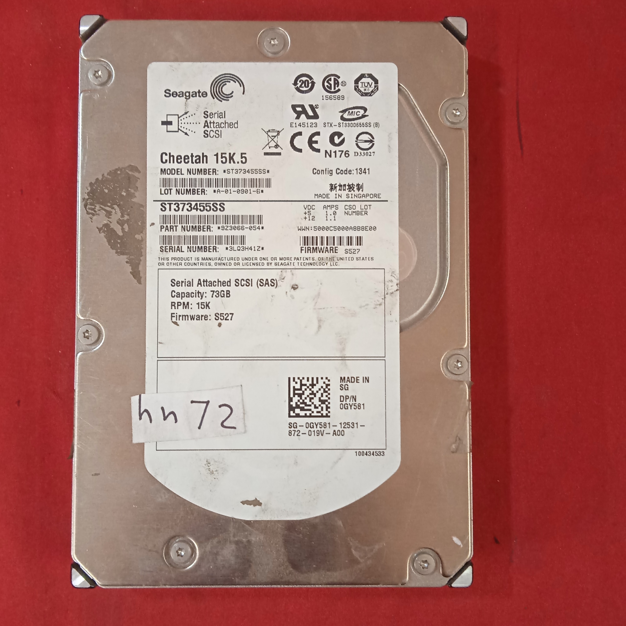 هارد سرور کامپیوتر seagate cheetah st373455ss hn72