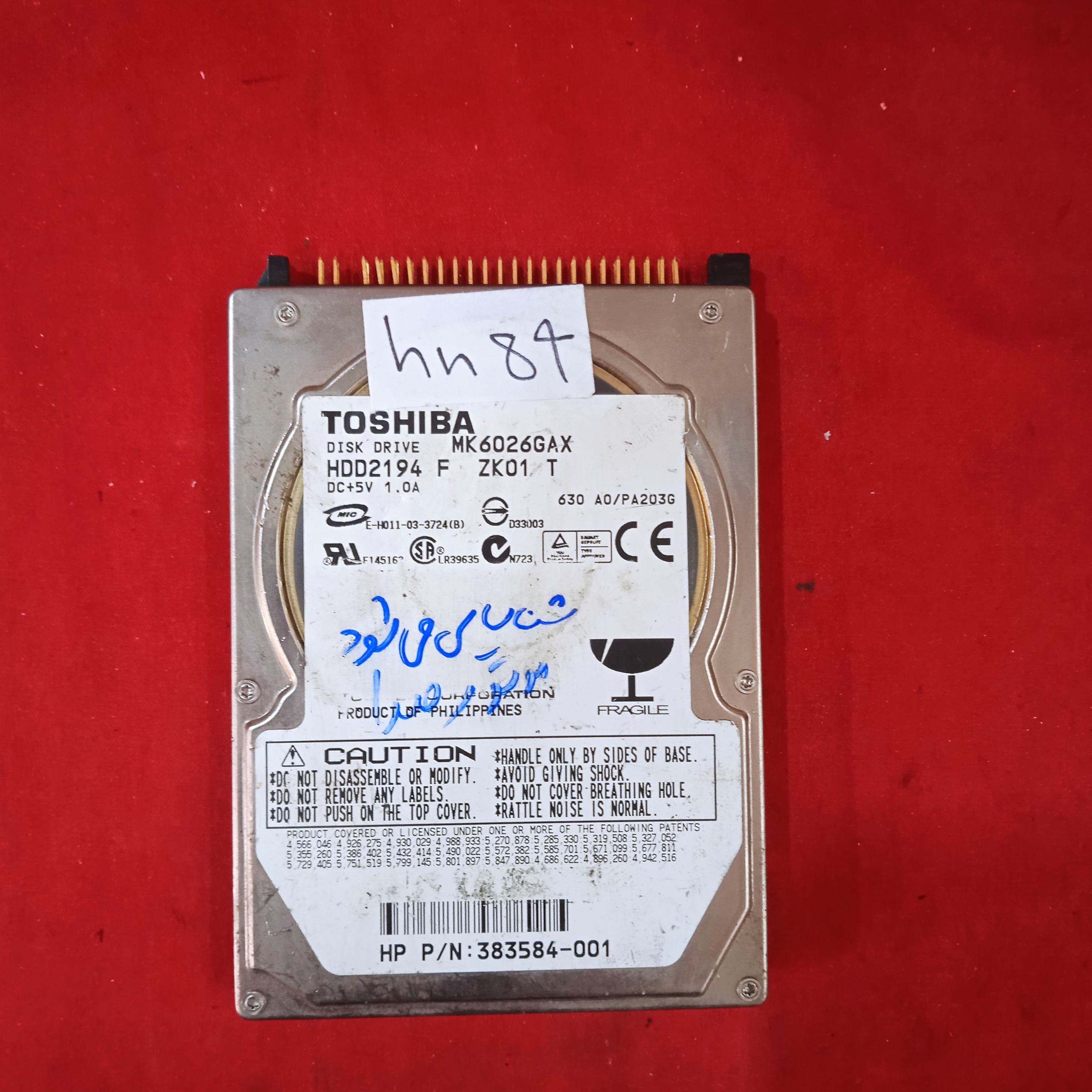 هارد لپ تاپ toshiba mk6026gax 60gb hn84