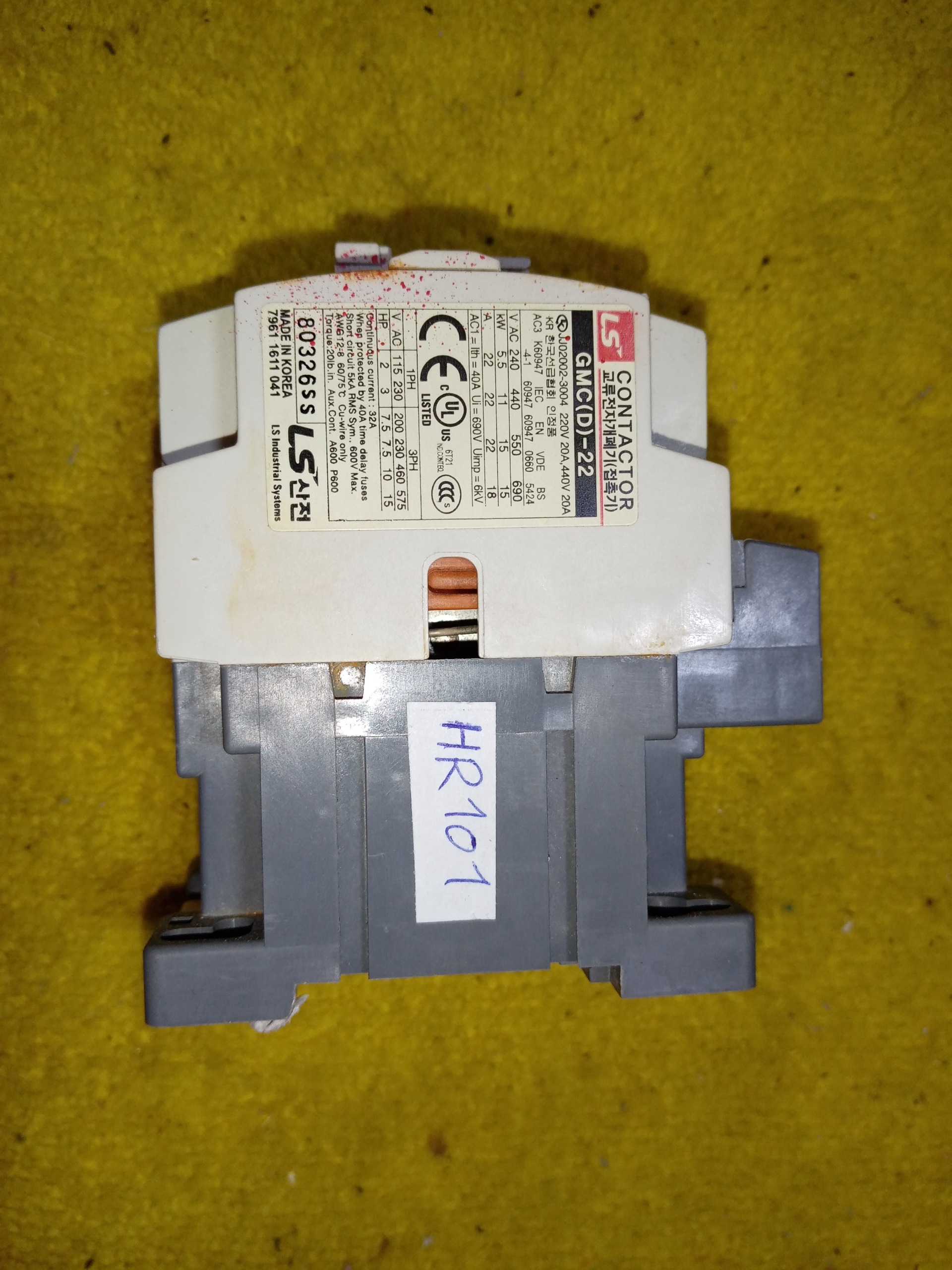 hr101 کنتاکتور ls مدل gmc-22