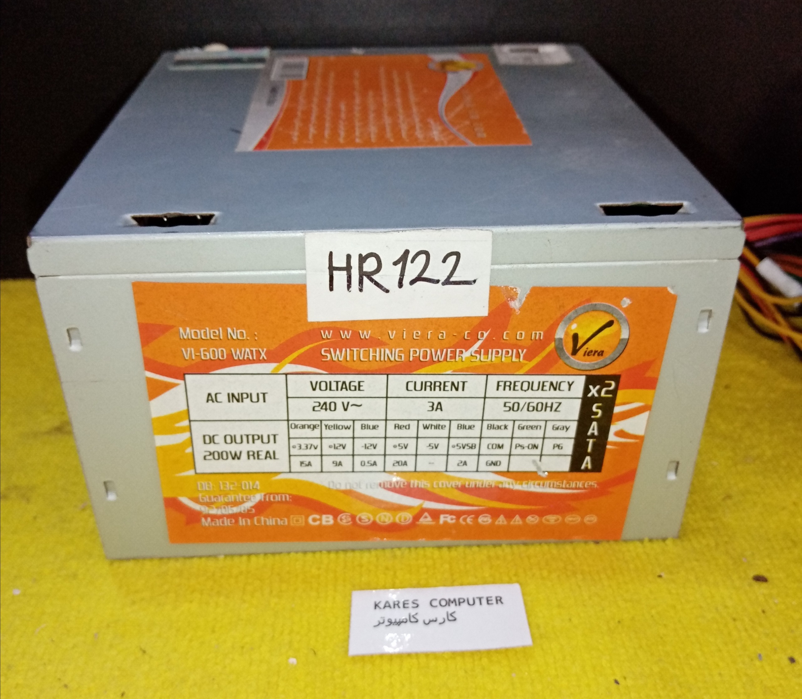 hr122 پاور کامپیوتر viera مدل vi-600watx
