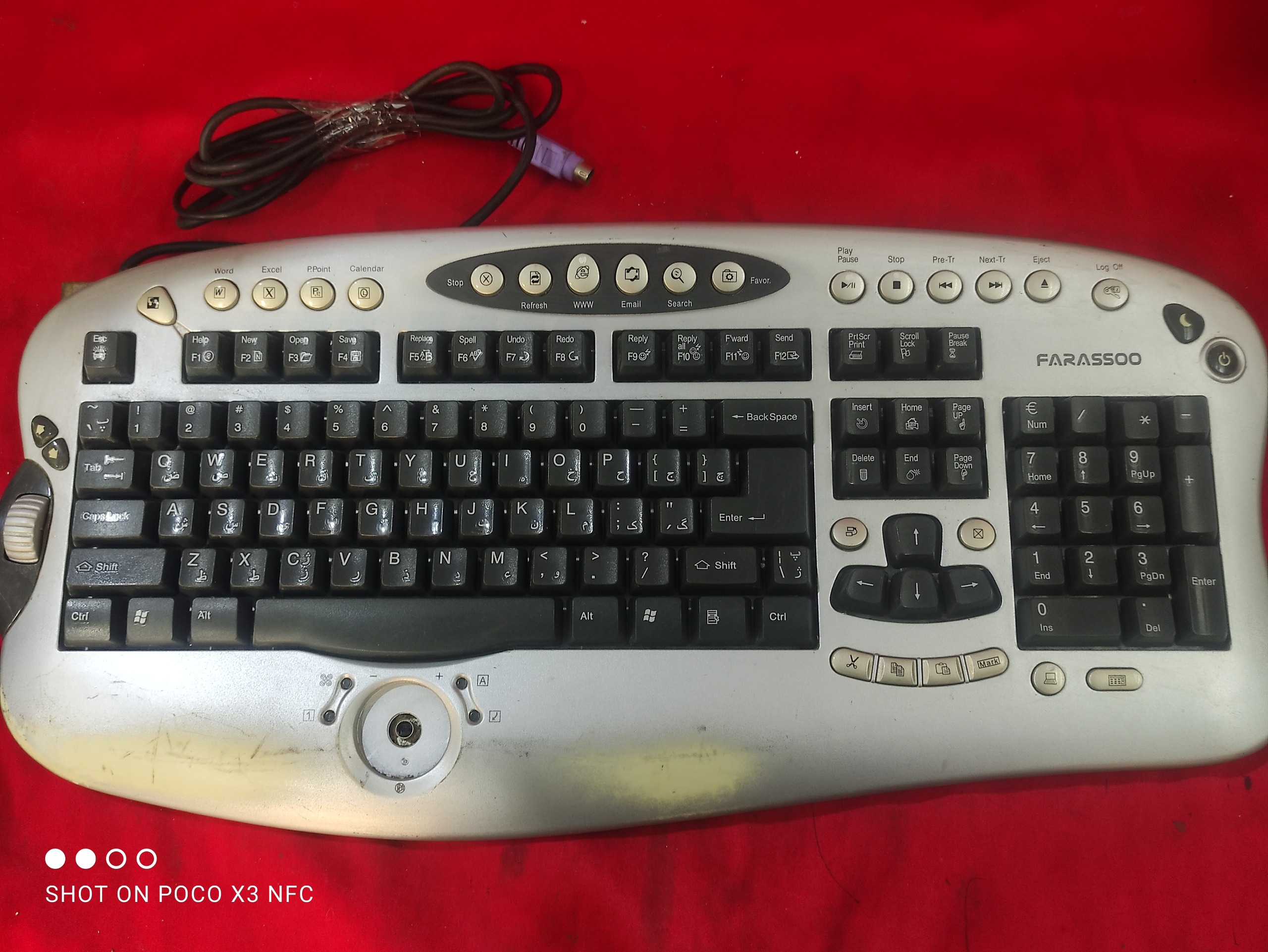 FARASSOO FCR_8900 ps2.USB me7کیبورد