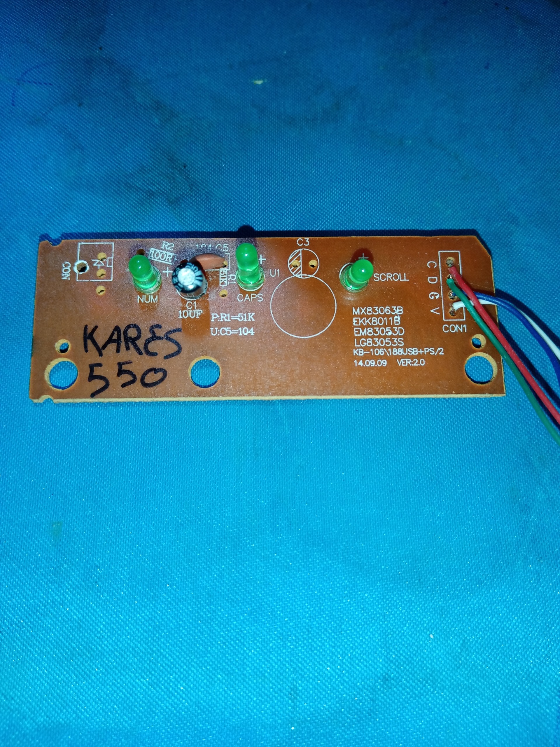 KARES550 بورد کیبورد کامپیوتر tsco tkm8050