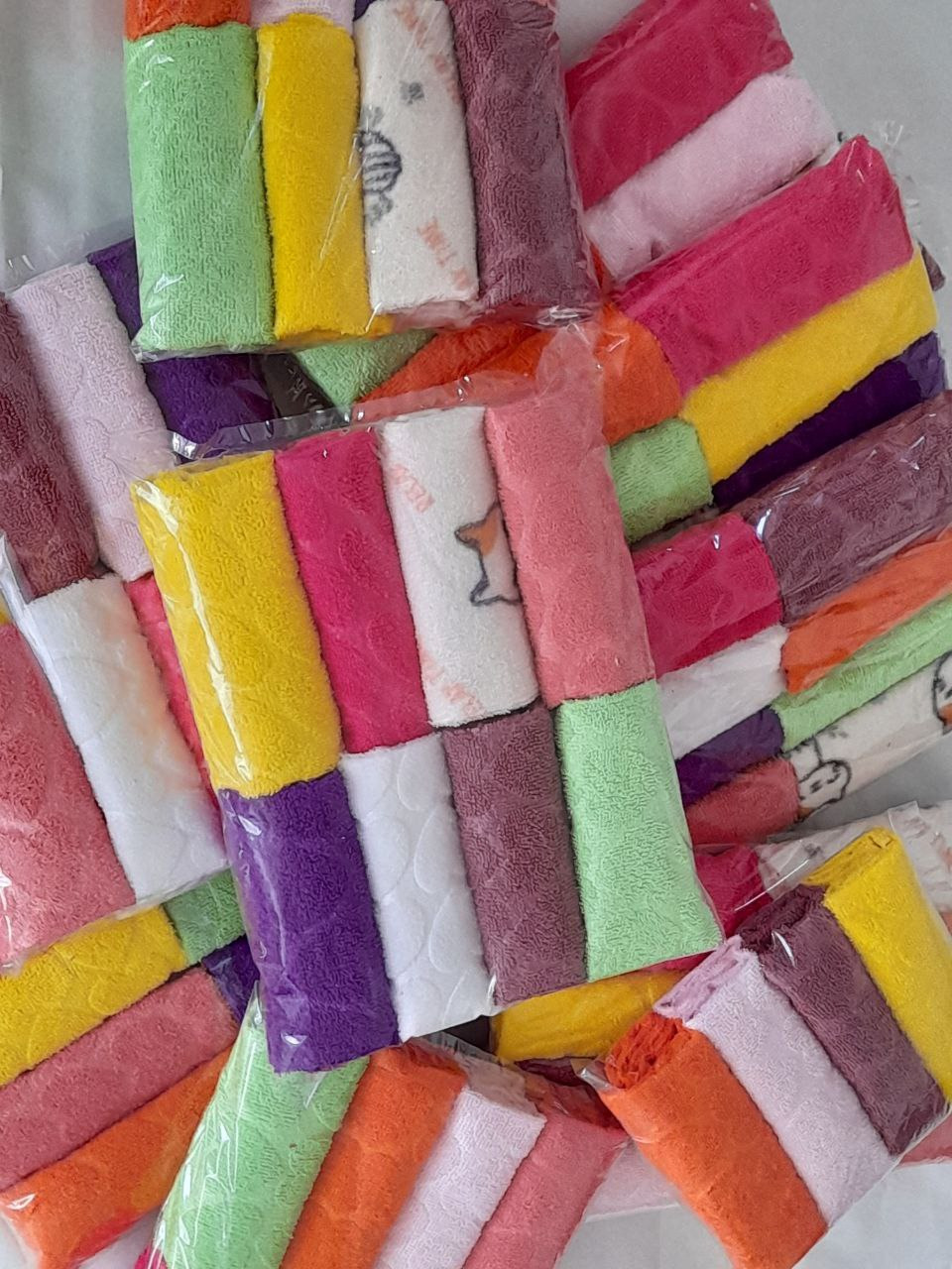 دستمال حوله ای (گل نرگس) بسته 3عددی ابعاد50×30