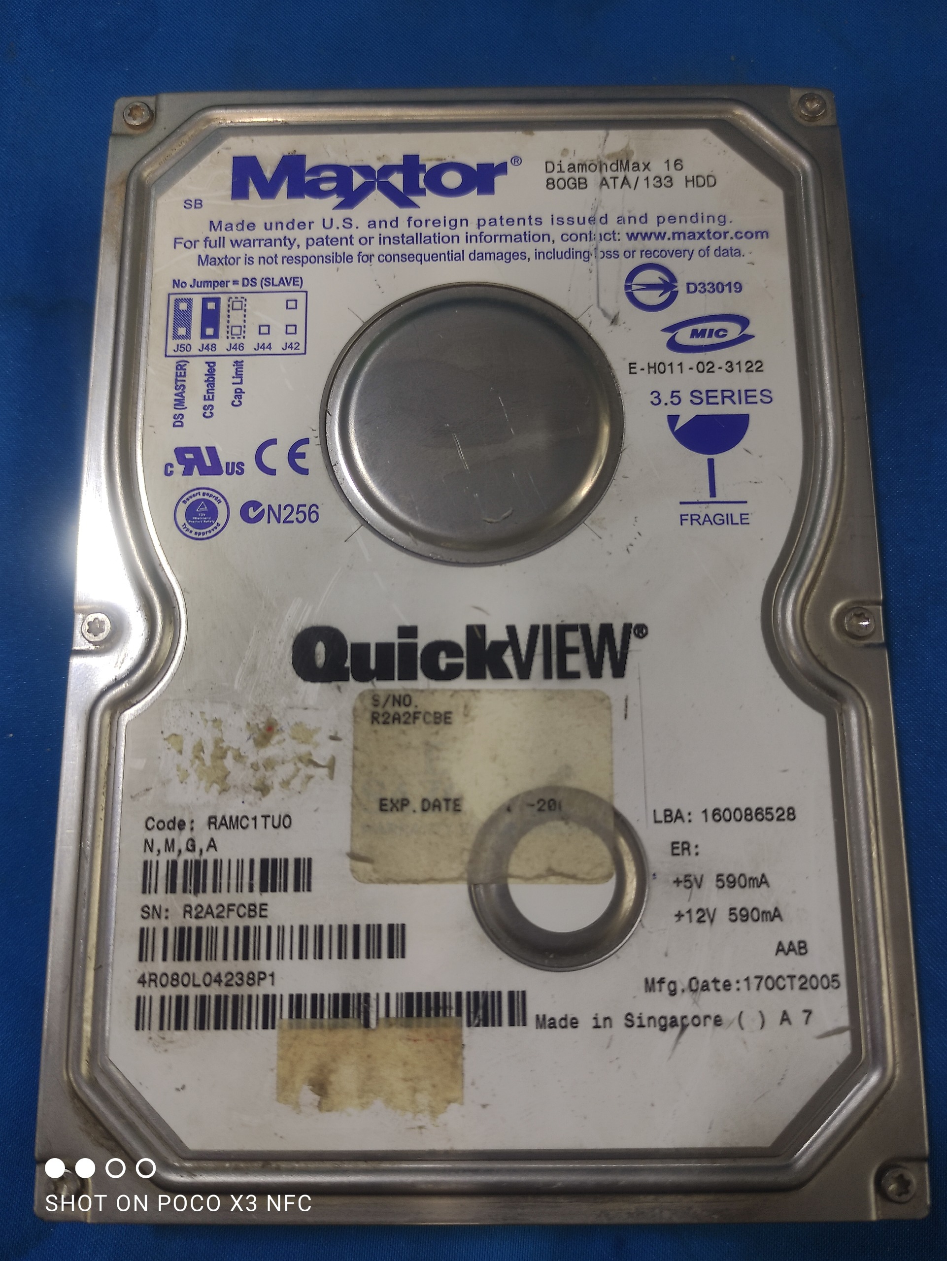 MAXTOR 80GB KARESSHOP 768 هارد کامپیوتر