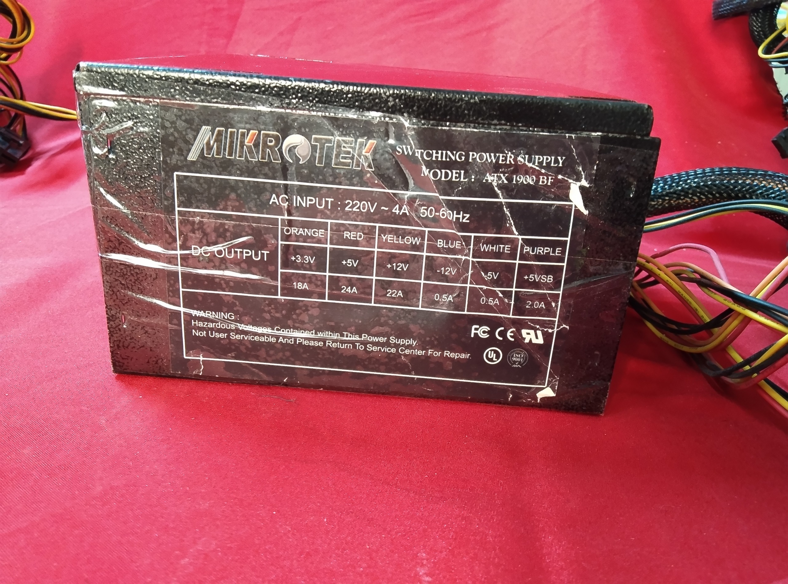 پاور کامپیوتر مارک MIKROTIEKمدلATX1900BFکد MD56