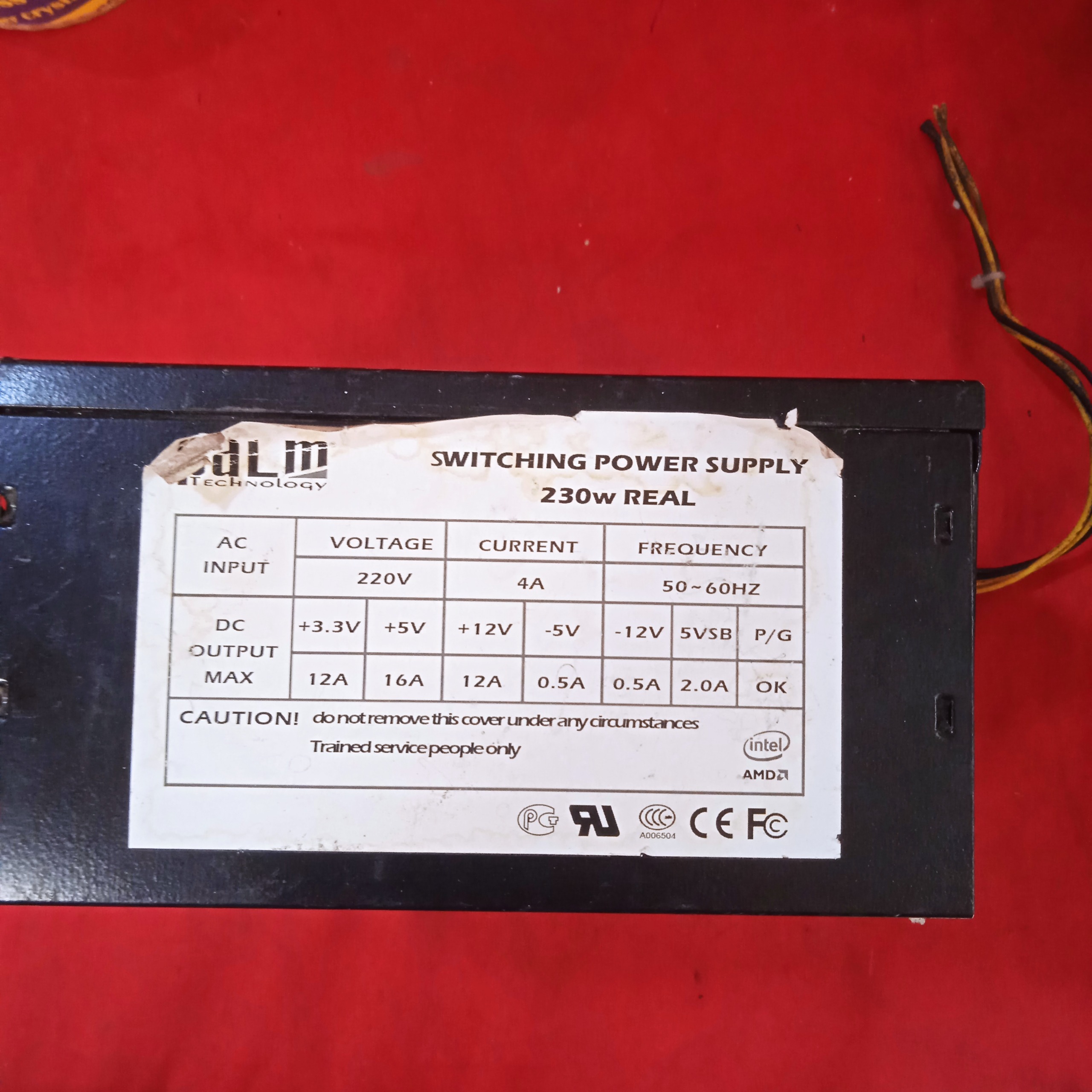 پاور سویچینگ/پاور led /فندار 12 ولت12 امپر 144وات