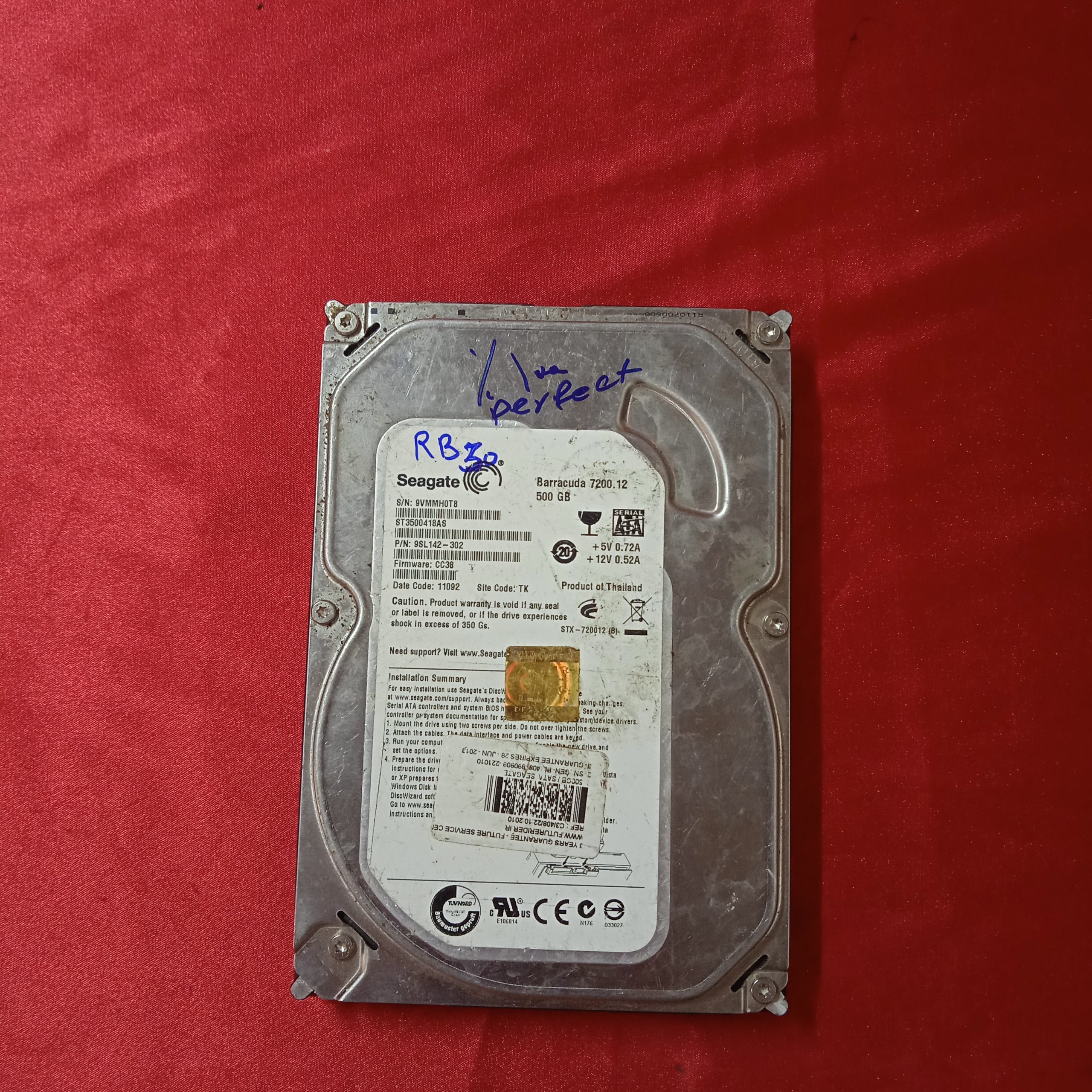 هارد کامپیوتر معیوب Seagate RB30 500 gig