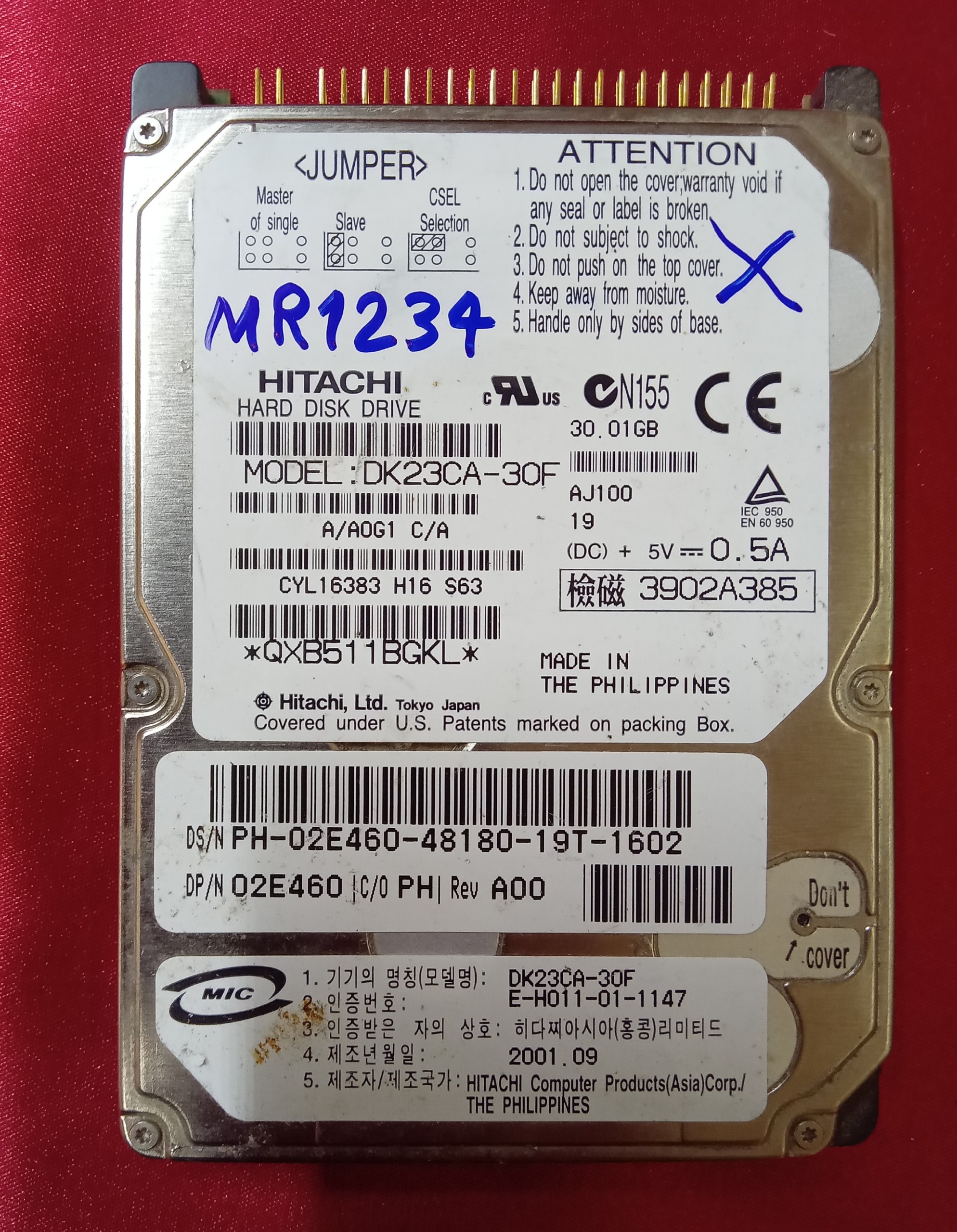 هارد لپ تاپ HITACHI 30GB کد MR1234