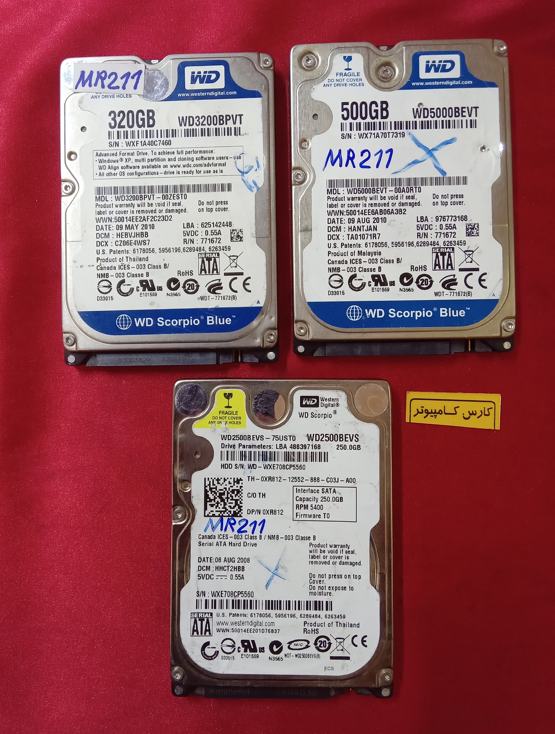 هارد لپ تاپ وسترن دیجیتال کدMR211