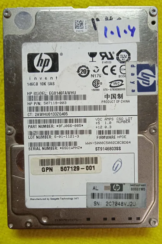 هارد سرور hp EG0146FAWHU 146GB
