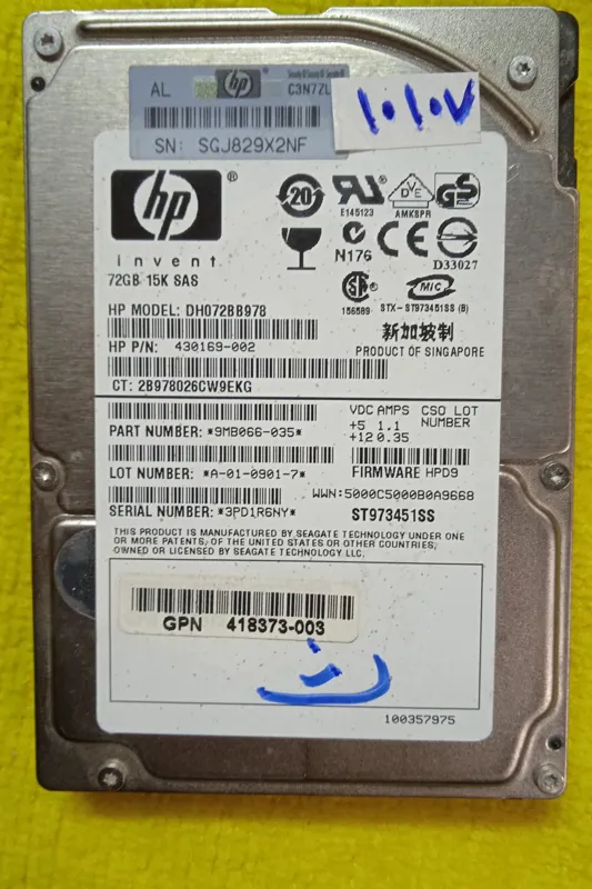 هارد سرور hp DH072BB978 72GB