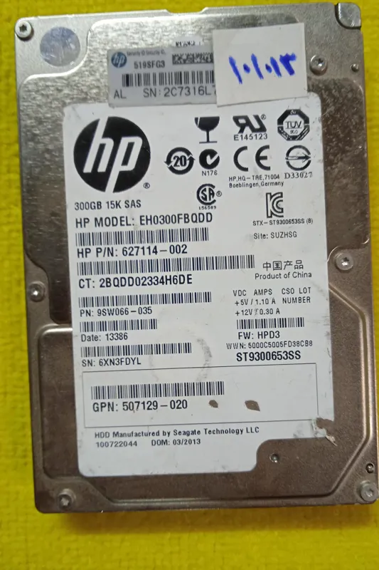 هارد سرور hp EG0300FBQDD کد101013 300GB