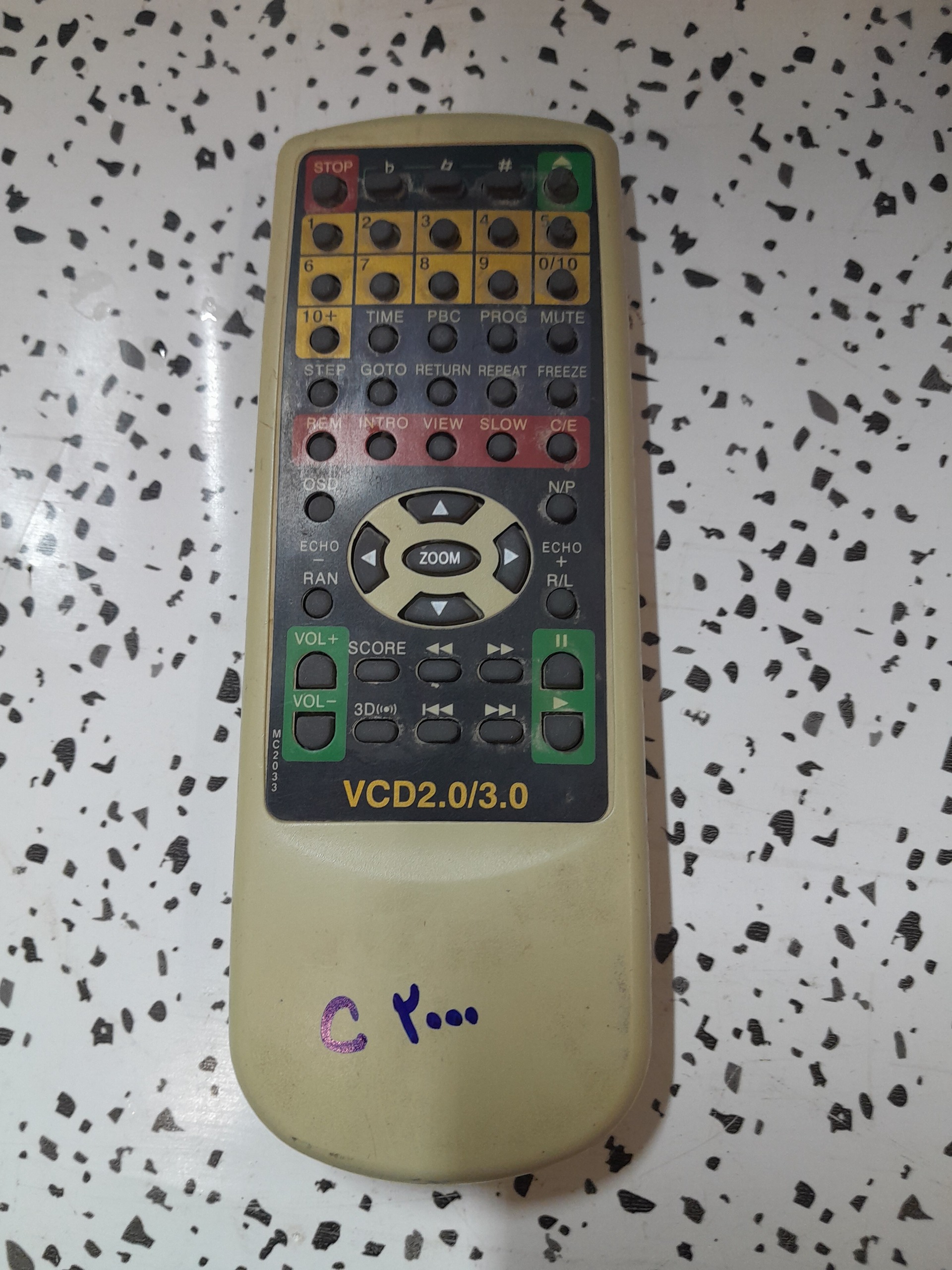 ریموت کنترل VCD MC2033
