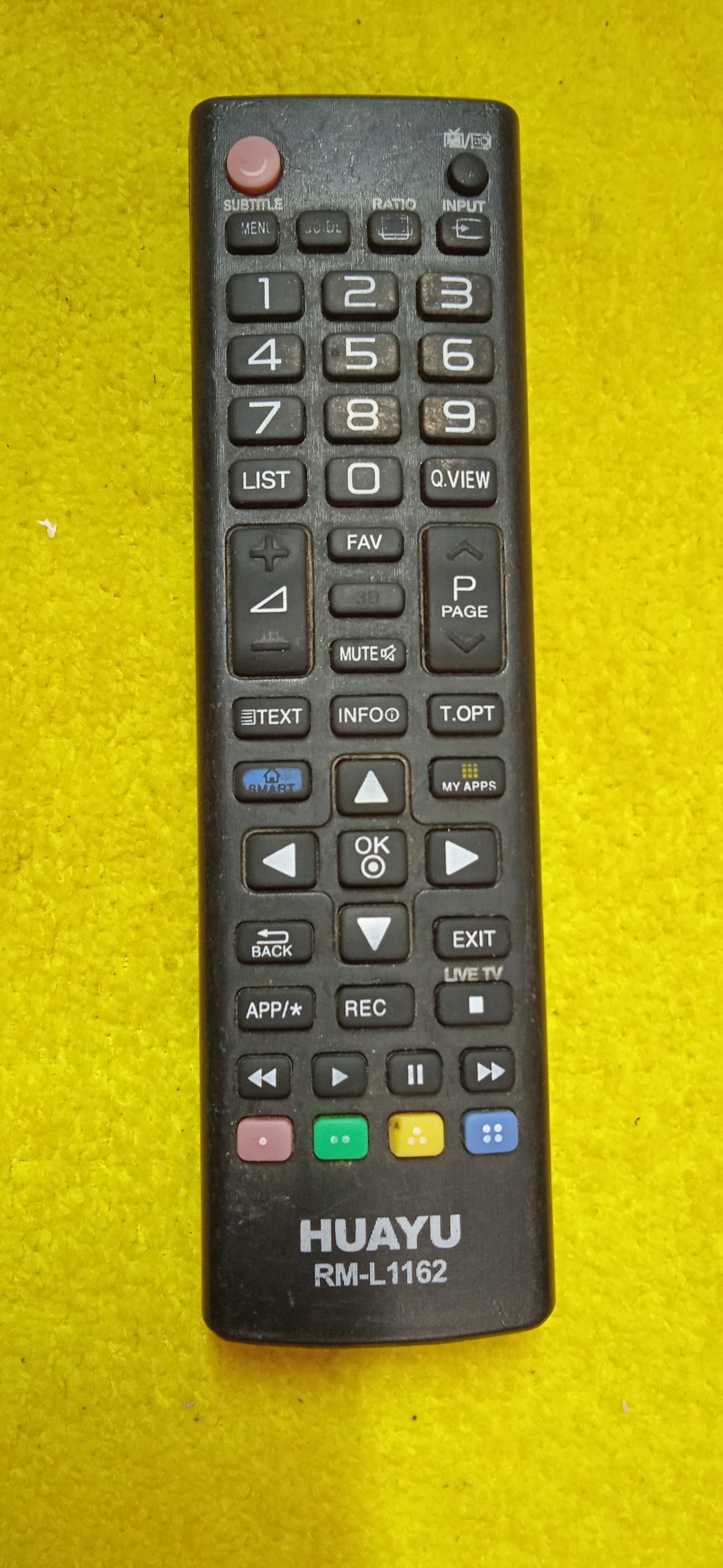 ریموت کنترل تلویزیون هوآیو RM-L1162 کدsb161
