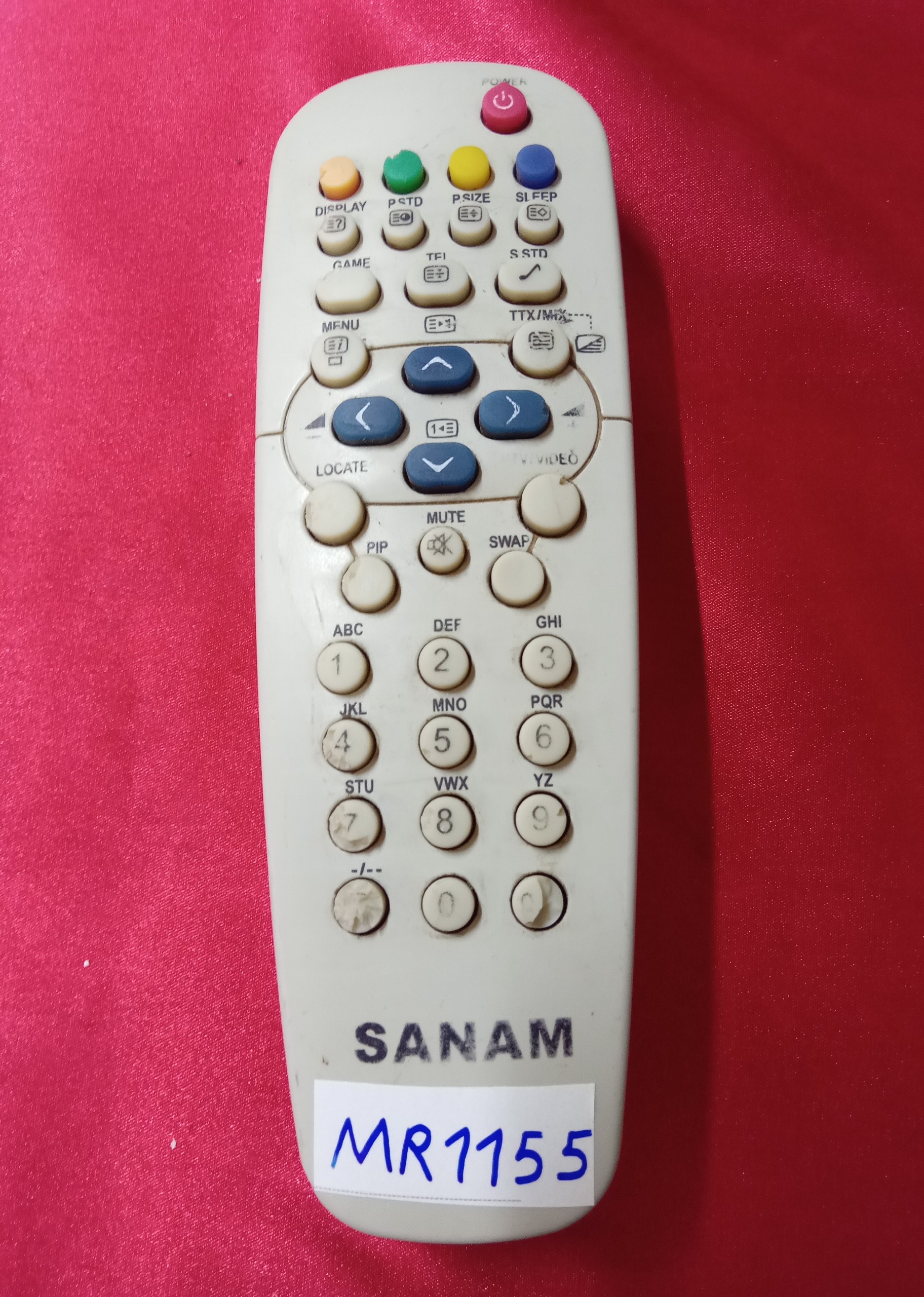 کنترل تلویزیون SANAM کد MR1155