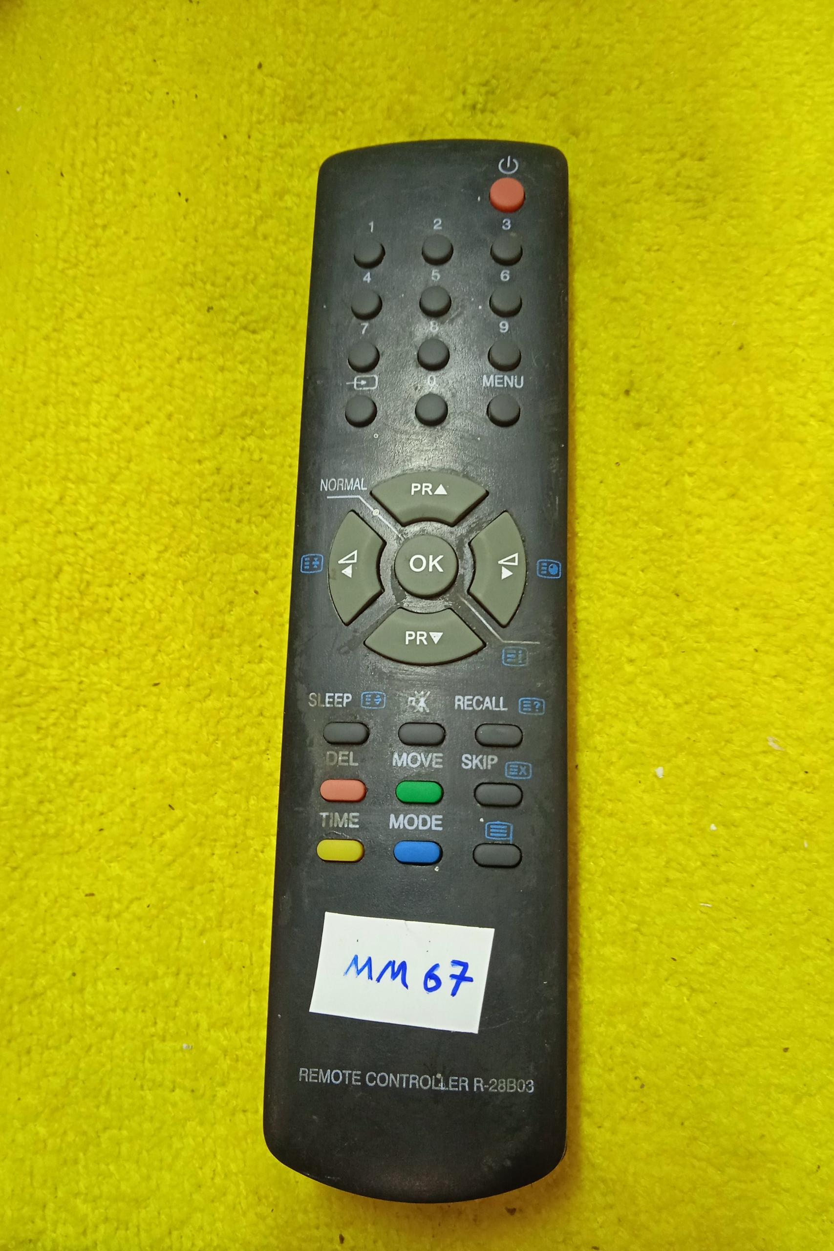 ریموت کنترل تلویزیون دوو R-28B03 کدmm67
