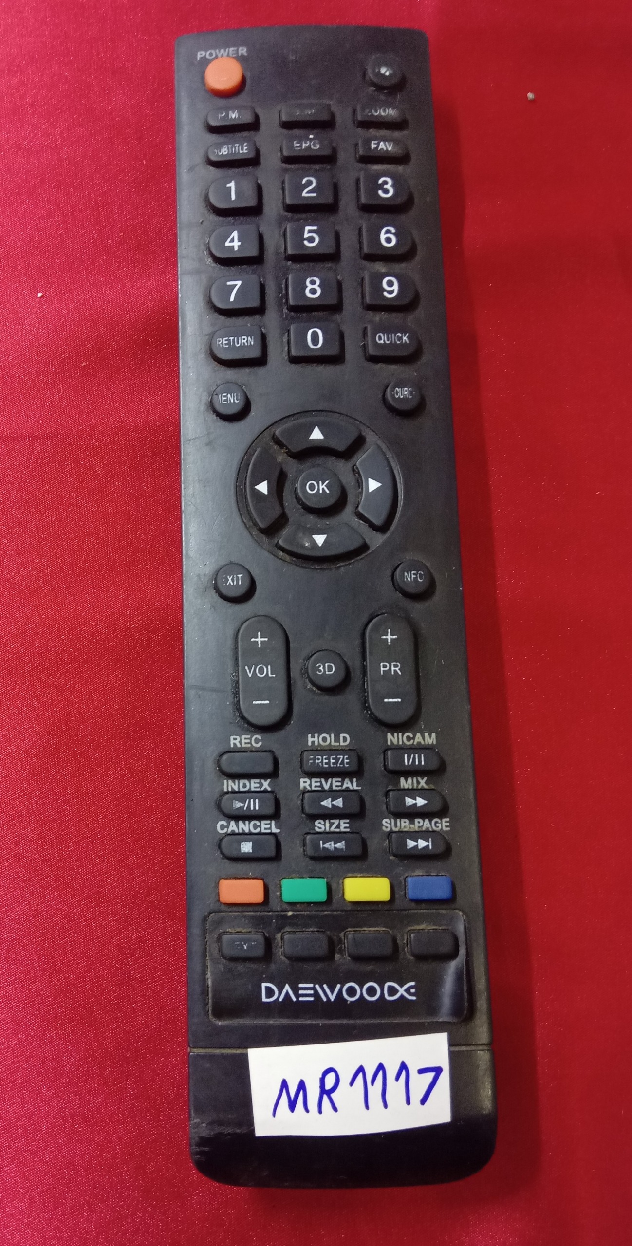 کنترل تلویزیون DAEWOO کد MR1117