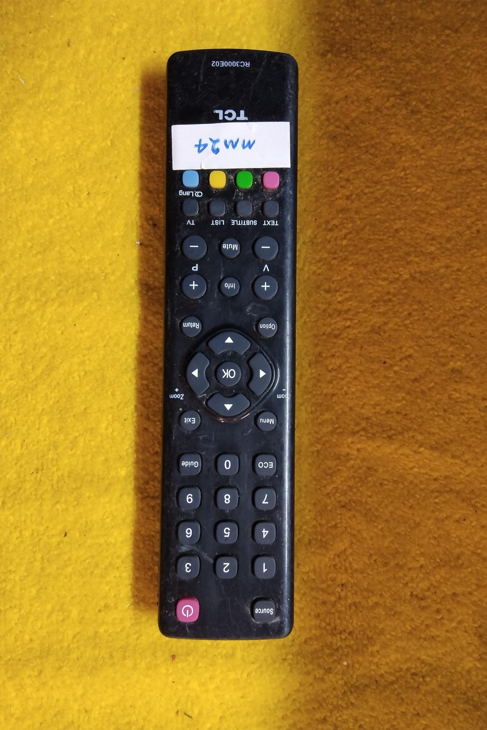 ریموت تلویزیون تی سی ال RC3000E02 کدmm24