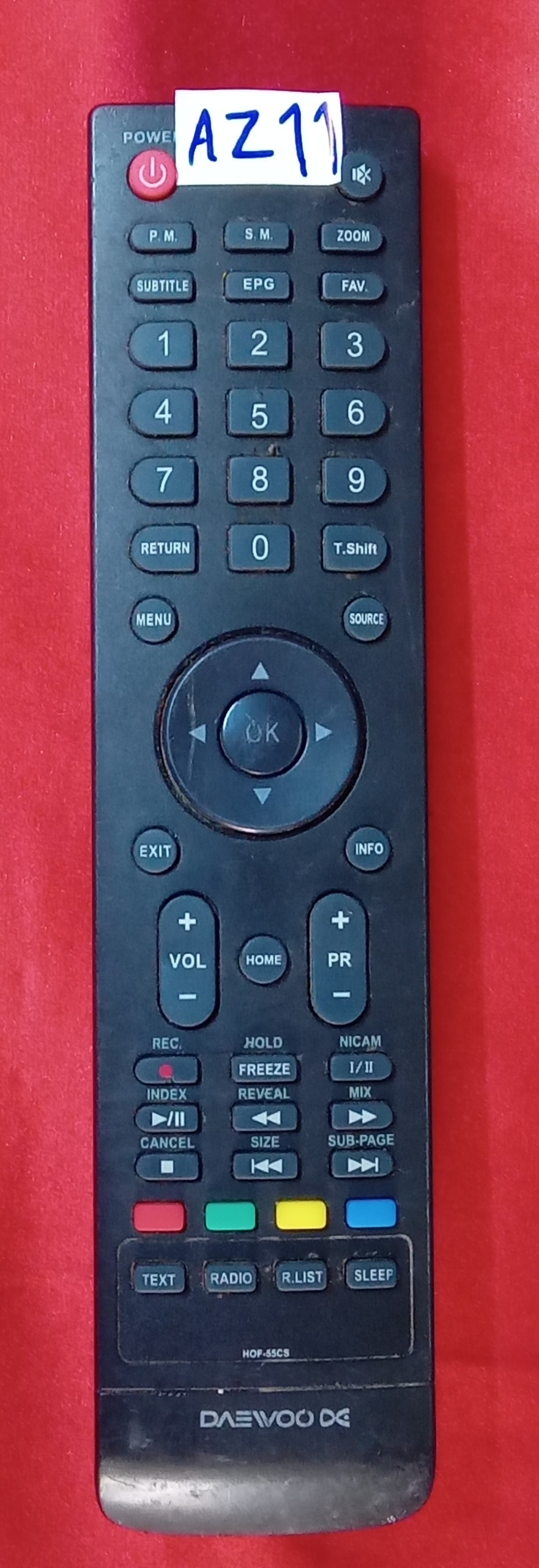 کنترل تلویزیونDaewoo HOF-55CS کد AZ11