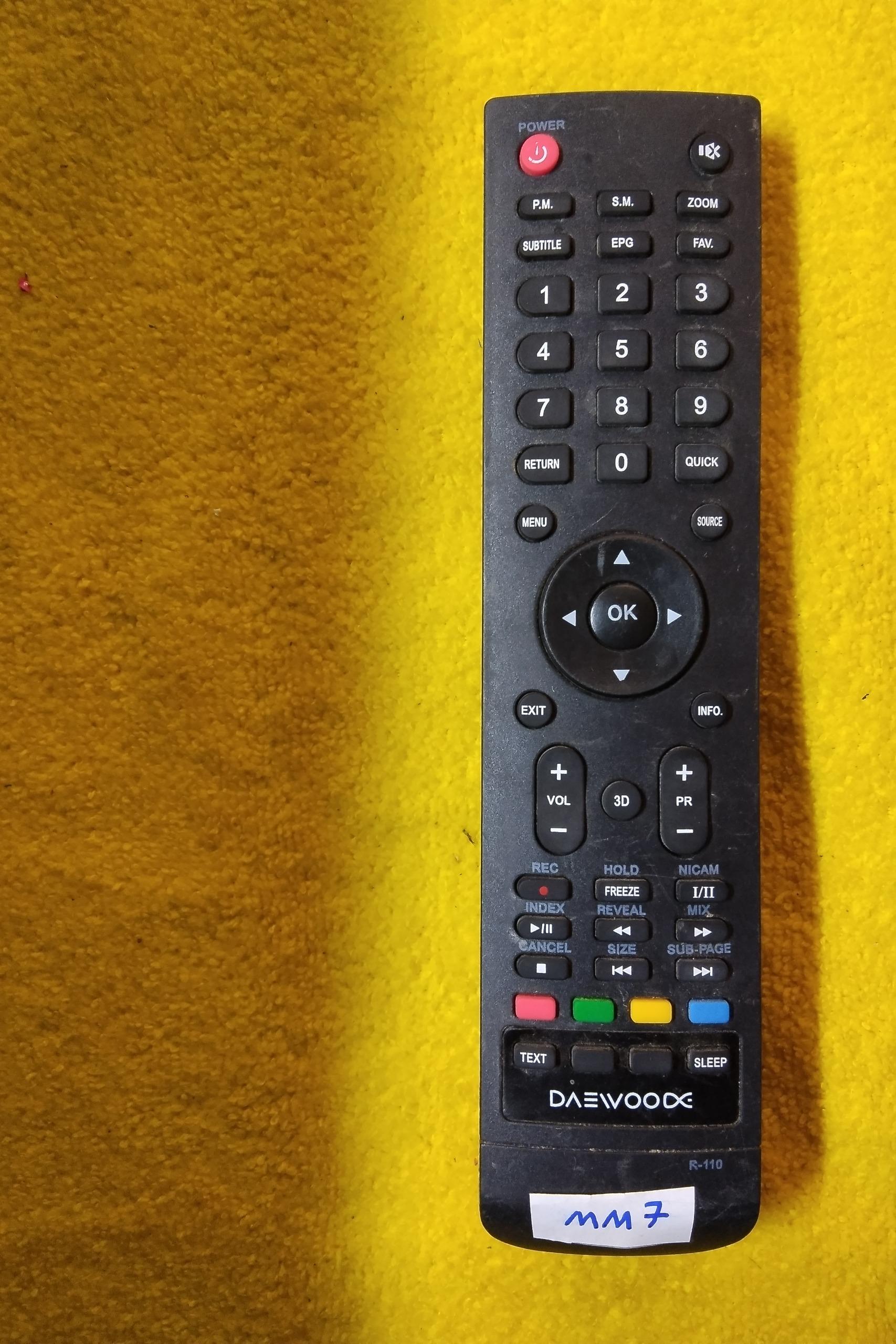 ریموت کنترل Daewoo مدلR110کدmm7