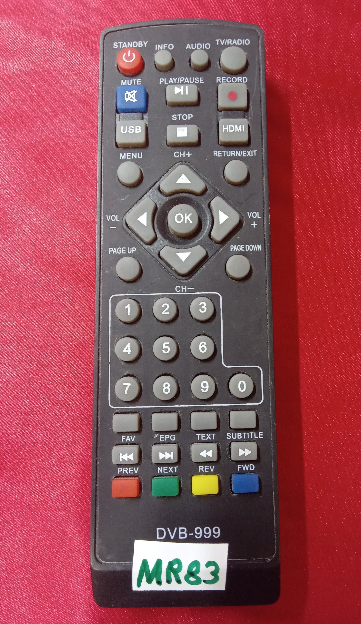 ریموت کنترل SUNHOME DVB-999 کدMR83