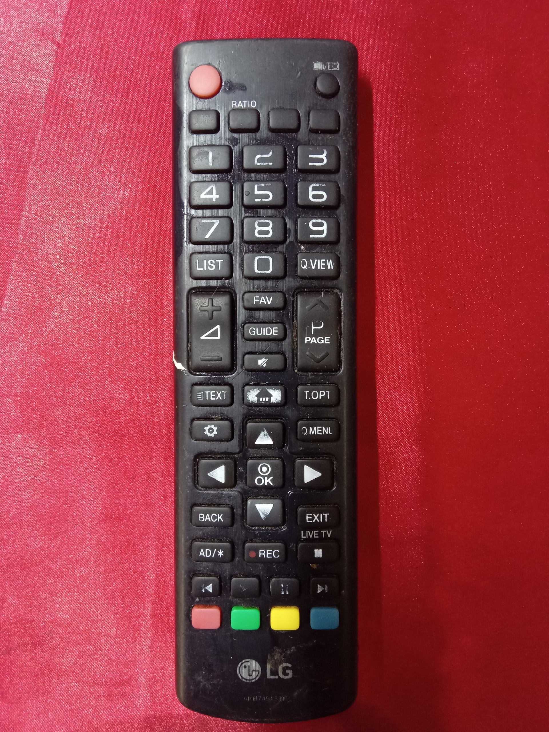 کنترل تلویزیون LG AKB7451531 کدAZ23