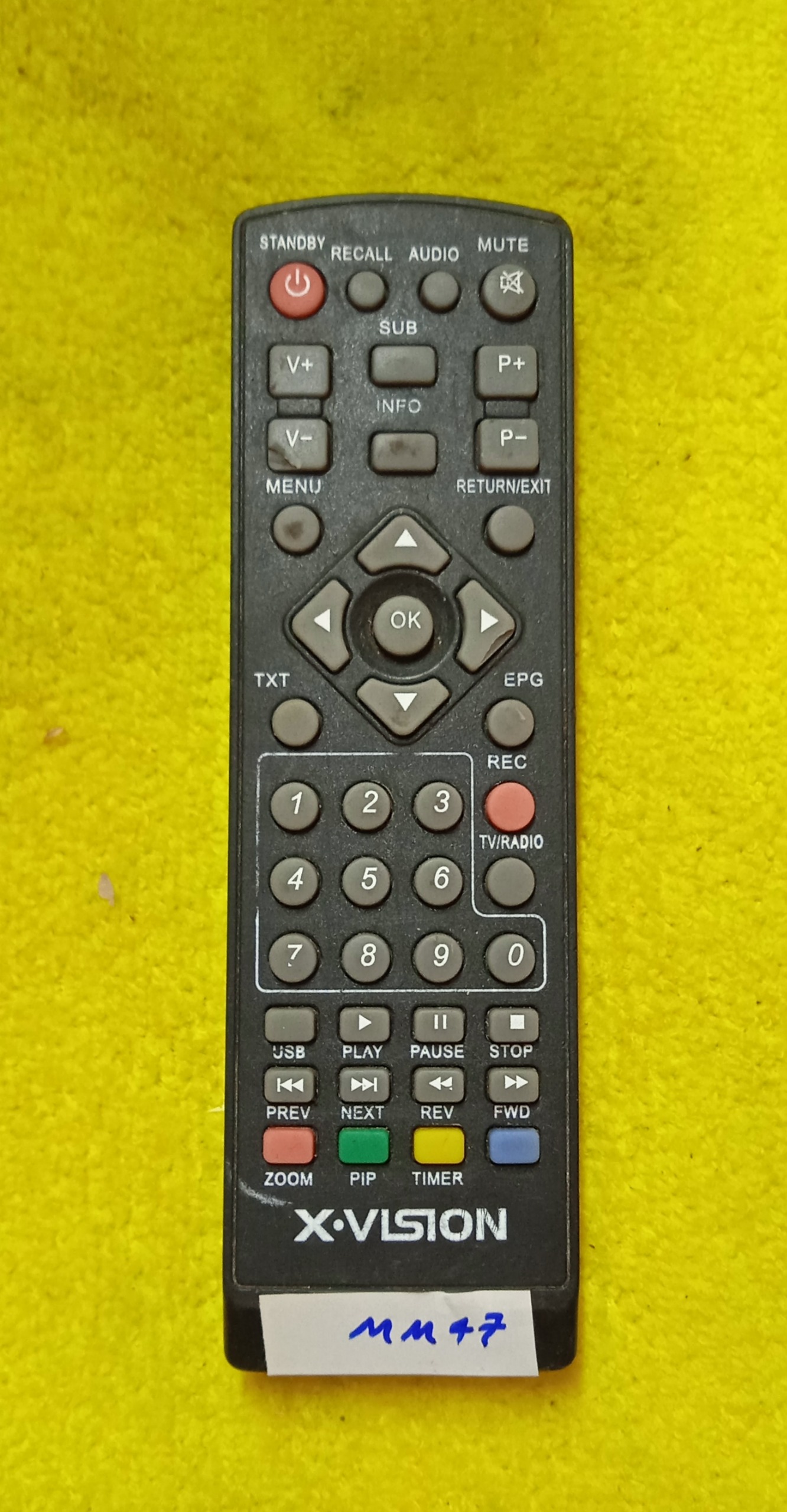 ریموت کنترل دیجیتال ایکس ویژن کد mm47