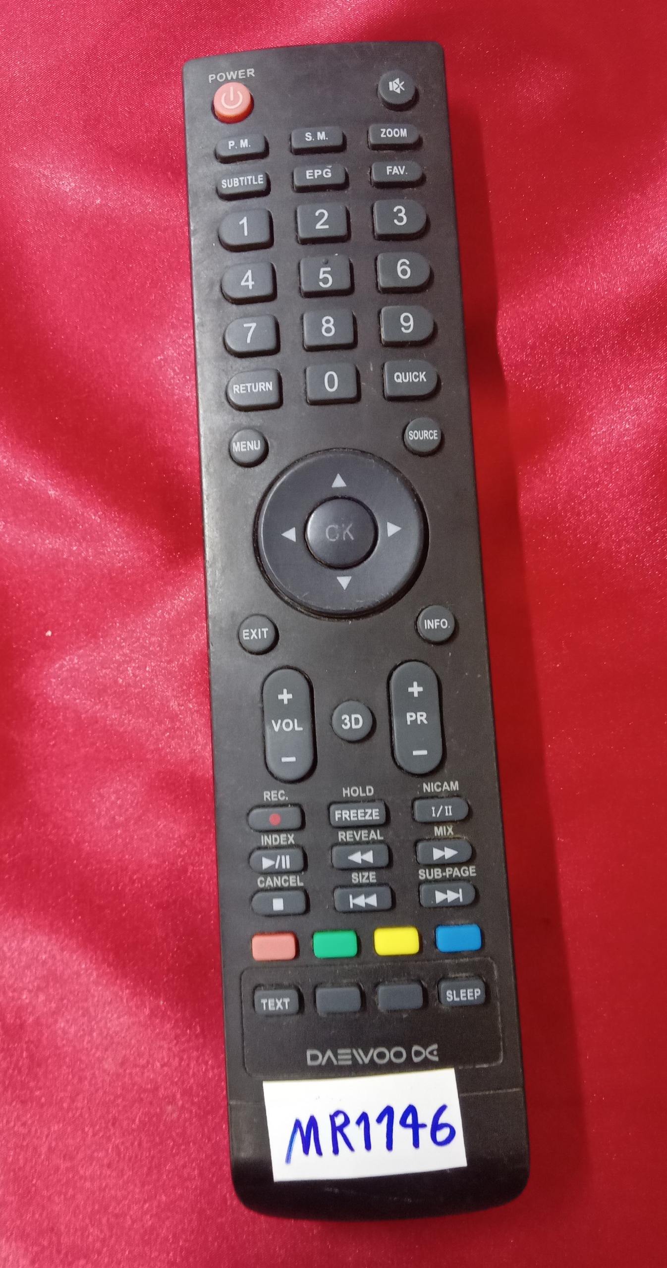 کنترل تلویزیون دوو HOF15C213GPD18 کد MR1146