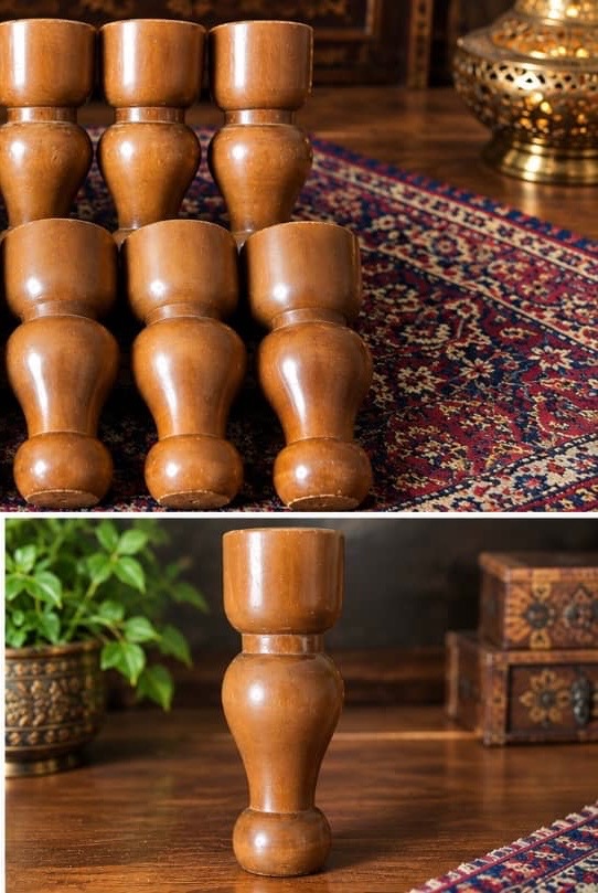 پایه مبل راحتی با جنس چوب رنگ شده