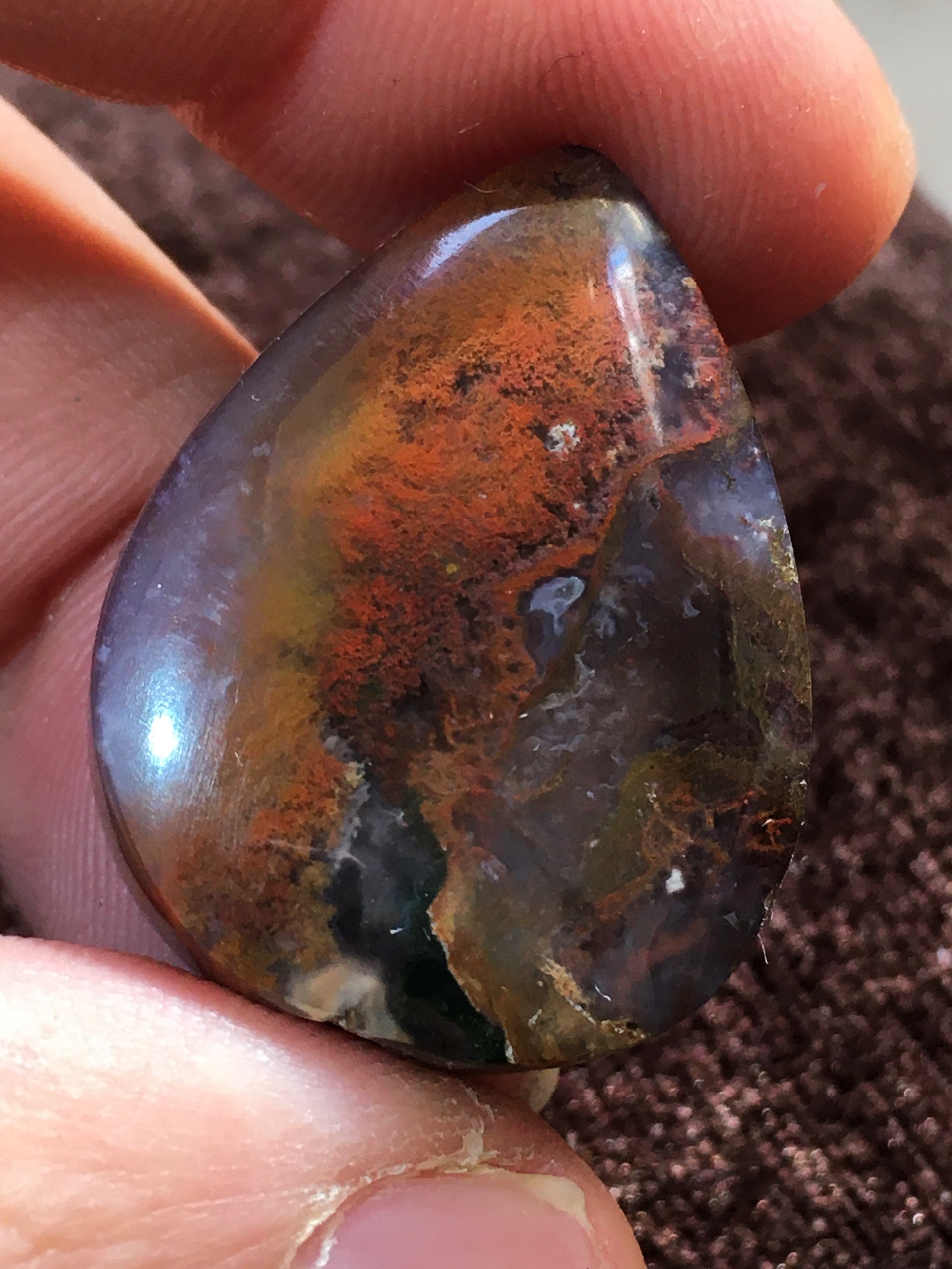 عقیق شجر سه قلعه دو طرف دامله