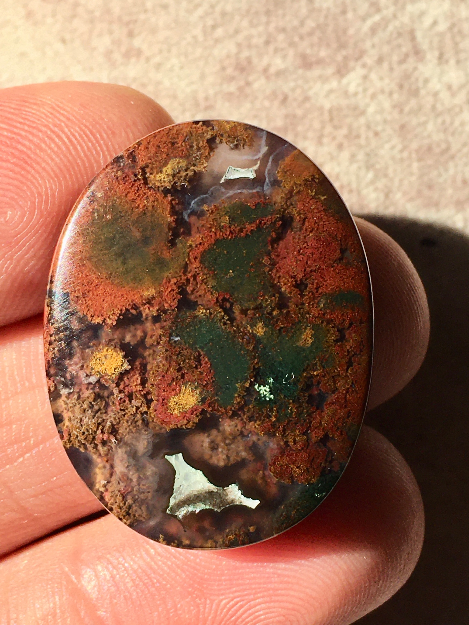 عقیق بسیار زیبای سه قلعه دوطرف دامله