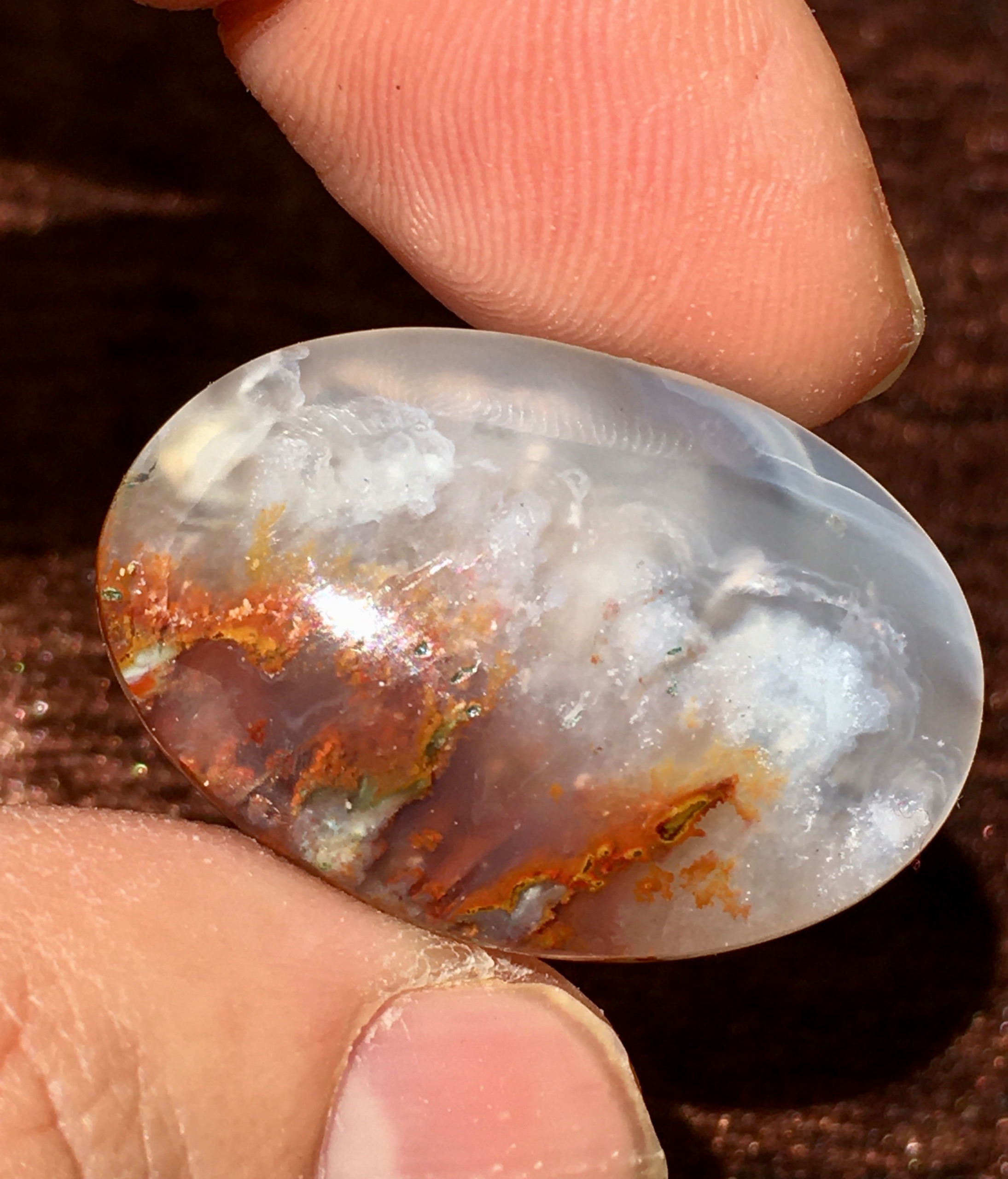 عقیق بسیار زیبای دوطرف دامله سرایان