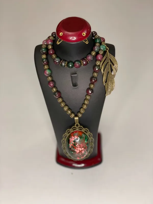 ست خاص شمعدونی با سنگ عقیق