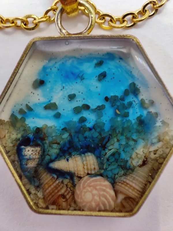 گردنبند زیبای طرح دریا