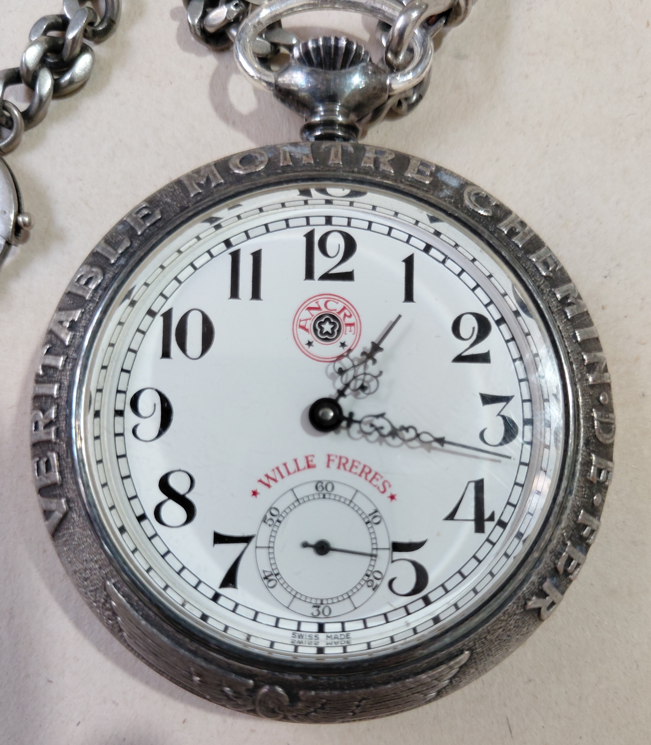 ساعت جیبی آنتیکWille Frères Roskopf Patent