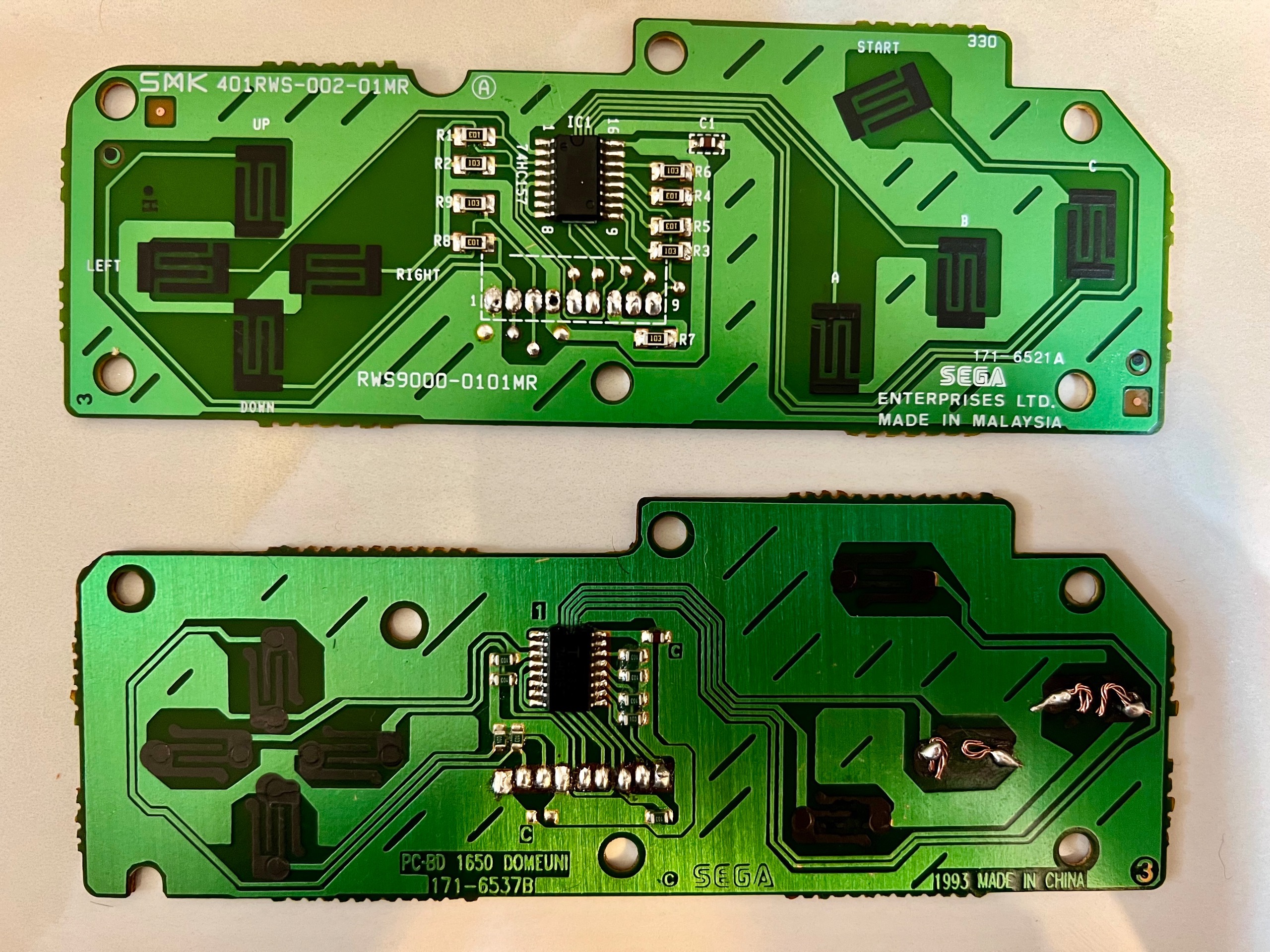 برد دسته سگا جنسیس 3 دکمه