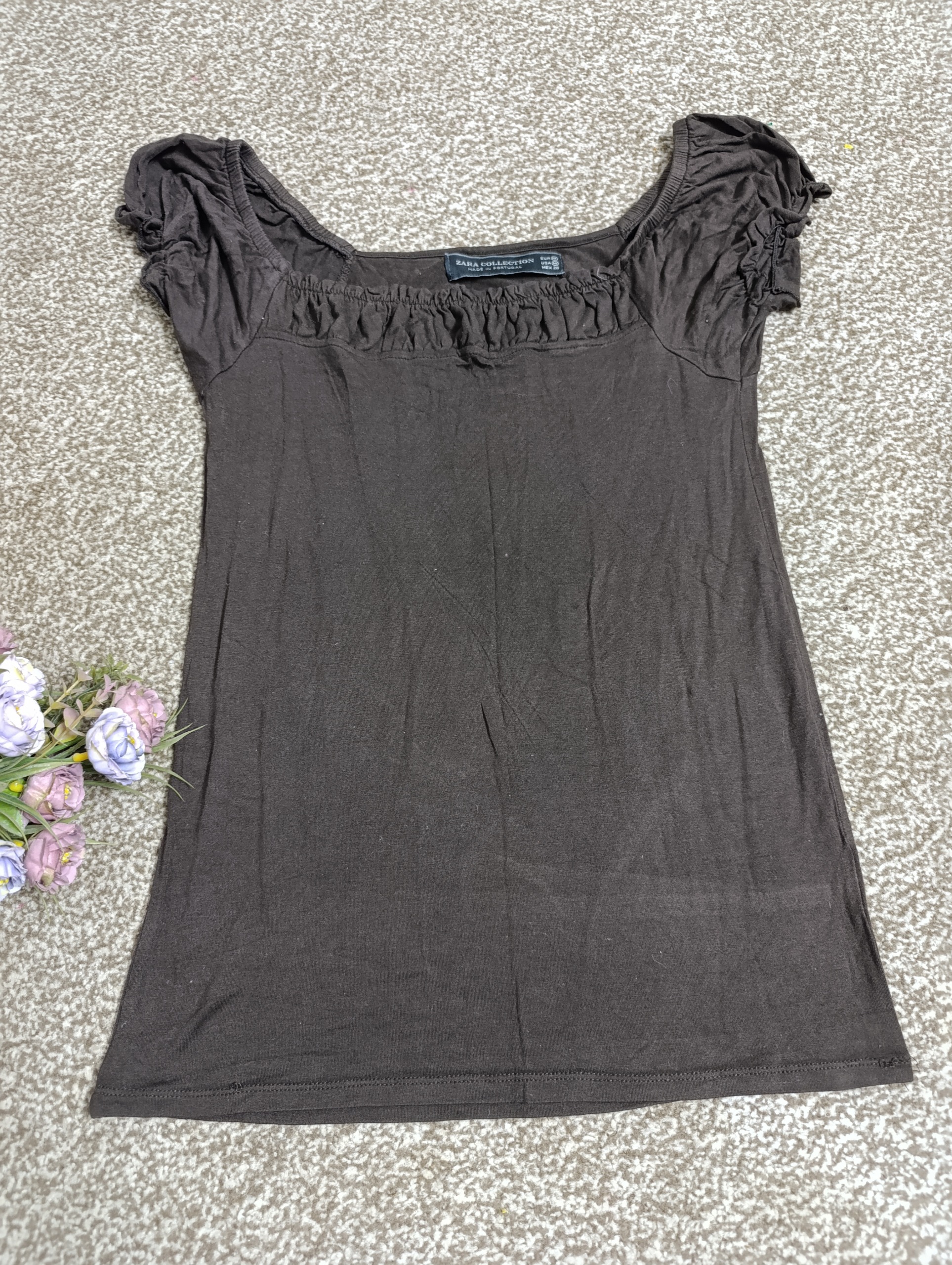 تیشرت نخ  یقه باز سایز 36 قد 60cm