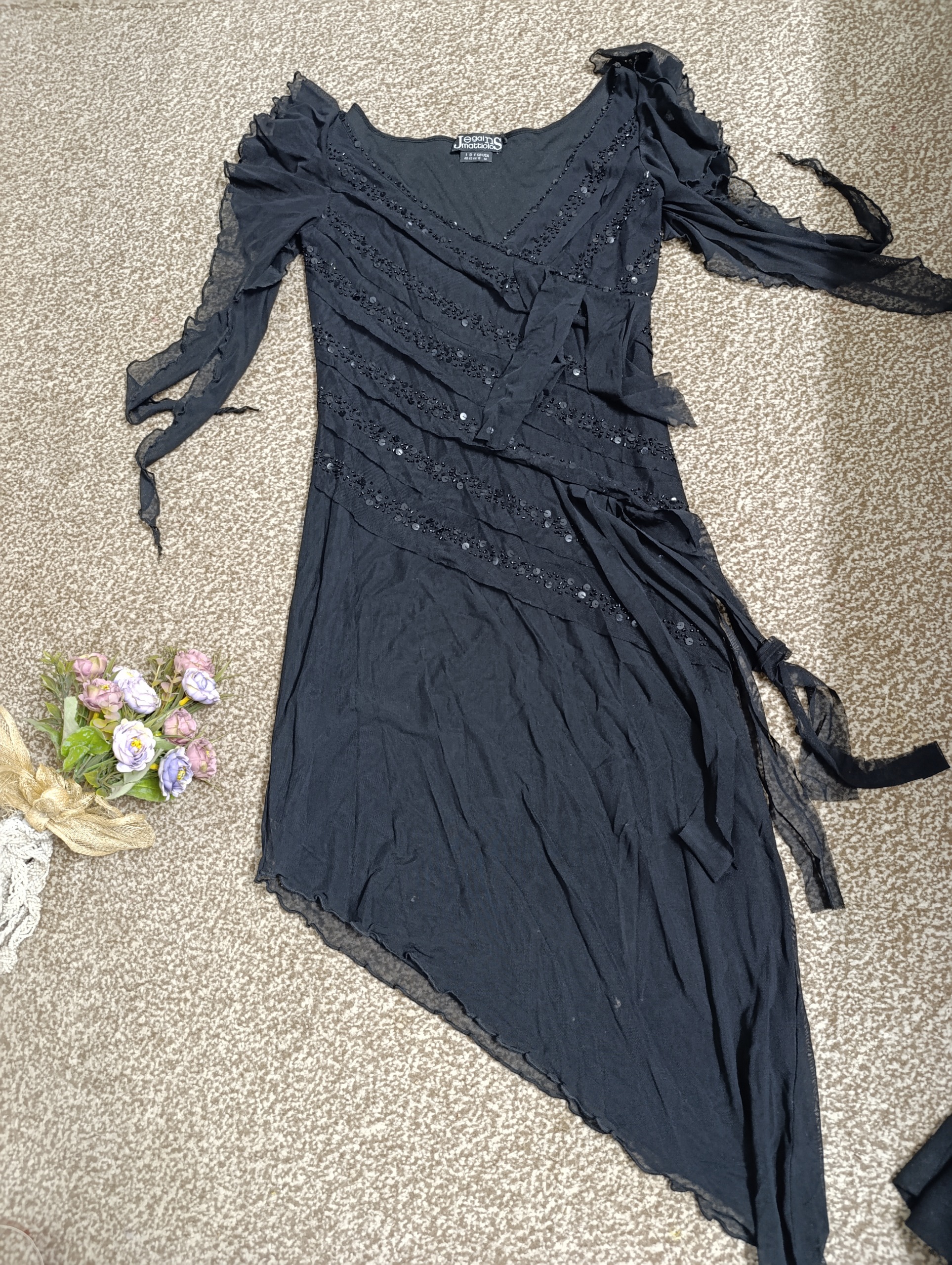 سارافون تور آستر دار سایز 38 قد 84 cm