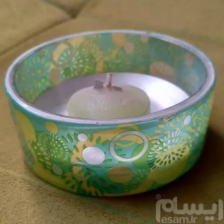 جاشمعی شیشه ای سبز