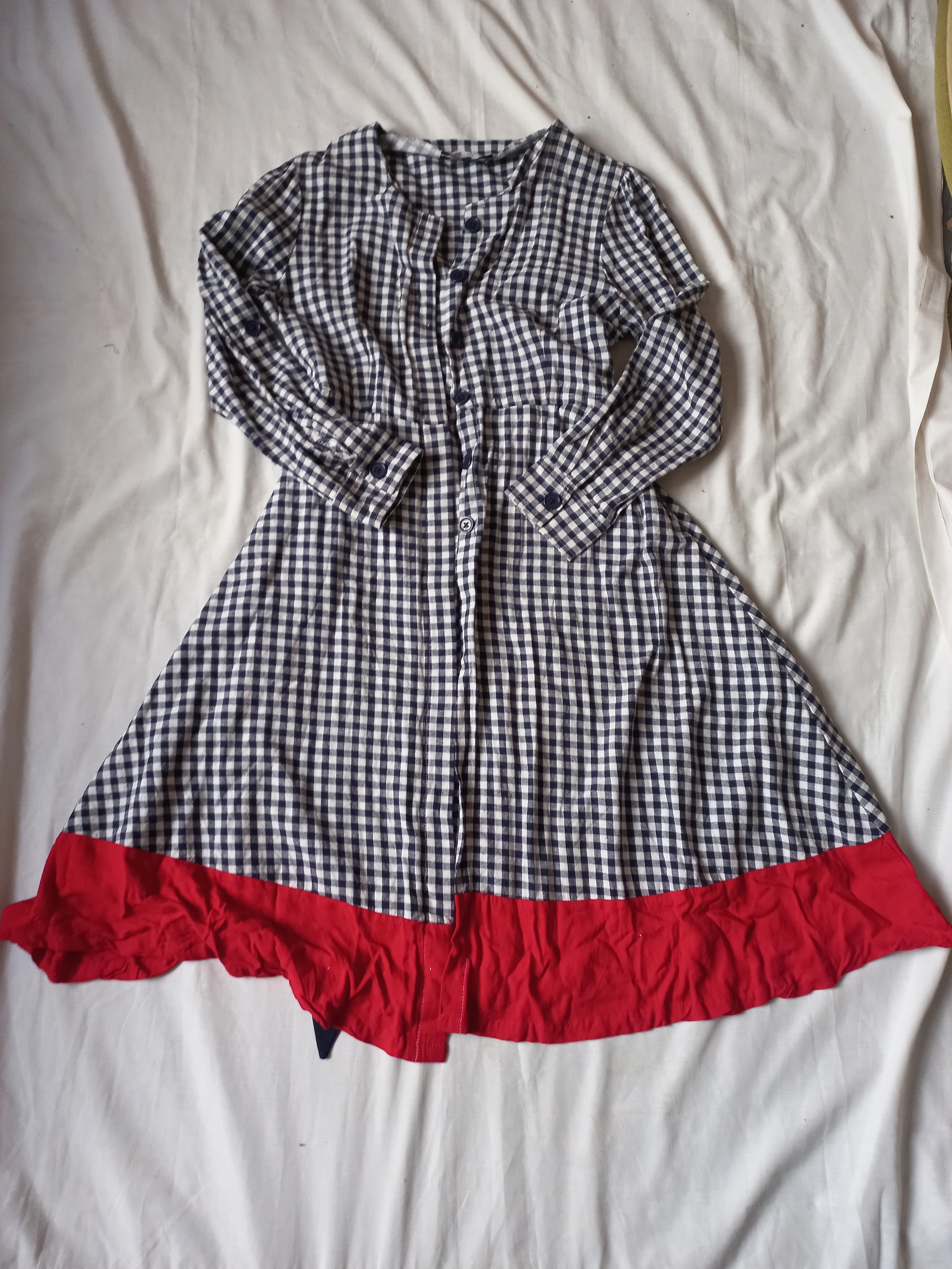 مانتو دخترونه خارجی سایز 34 قد 95 کلوش نخ