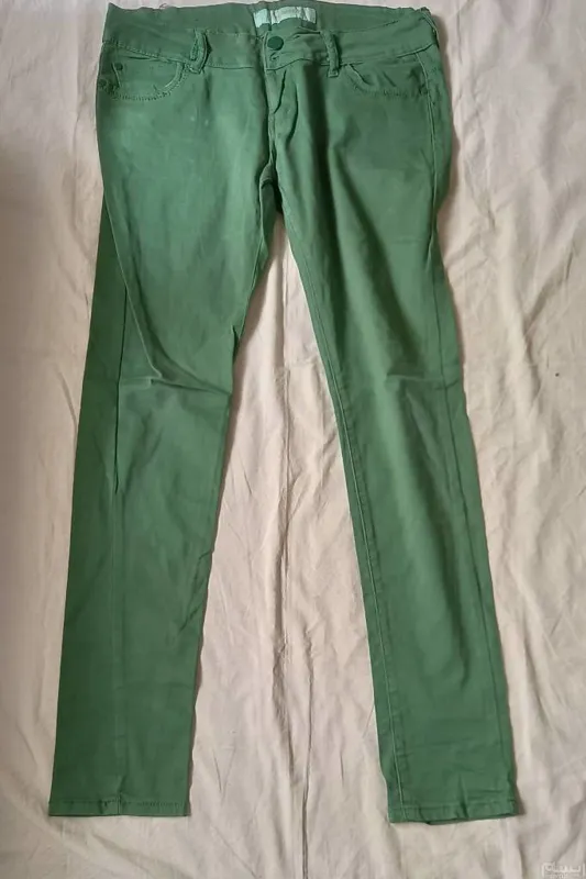 شلوار زنانه جین سبز سایز 42