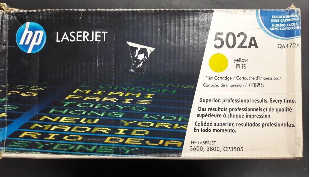 کارتریج تونر رنگی hp 502a رنگ زرد