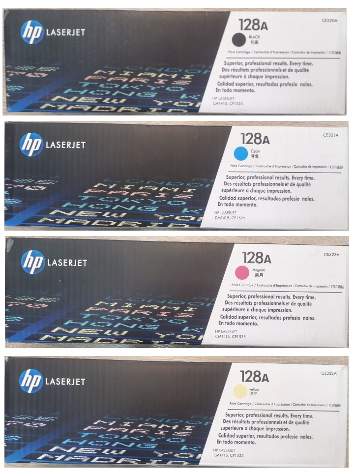 HP 128A (4 color pack) Laserjet Toner Cartridge