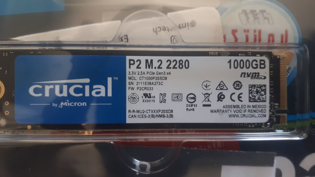 هارد Crucial P2 M2 NVME 1TB