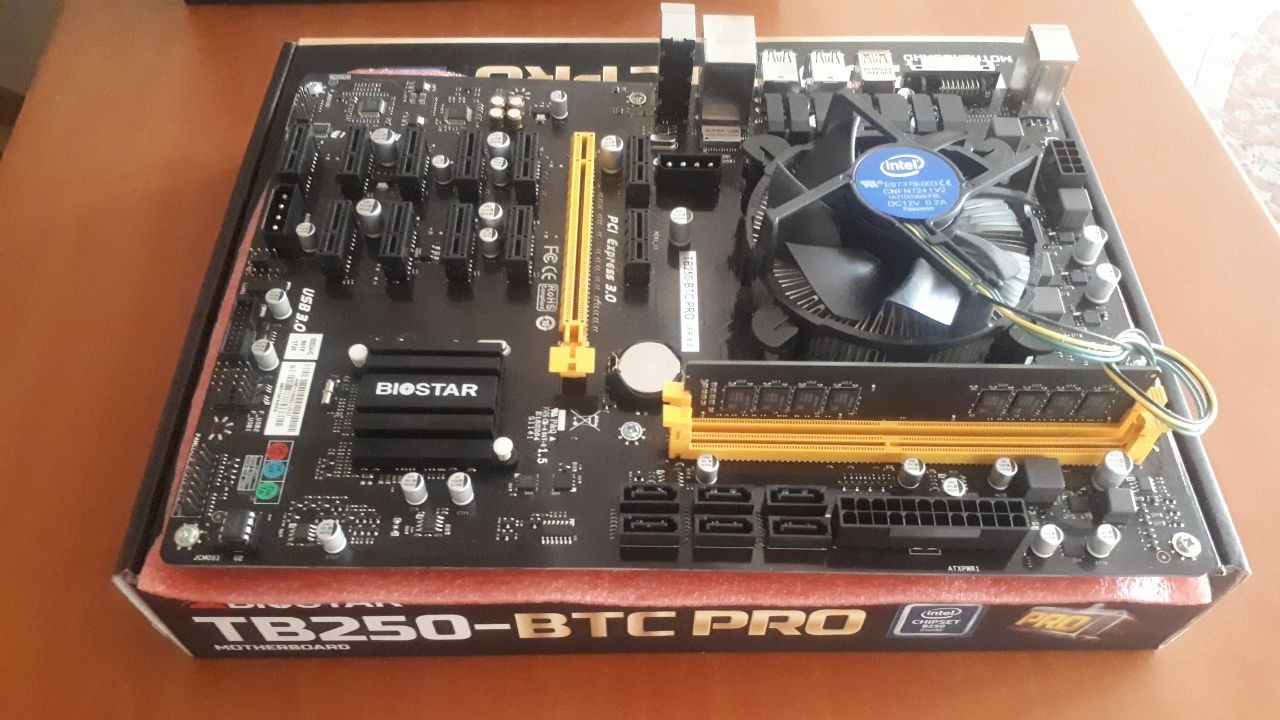 باندل مادربرد Biostar TB250-BTC PRO 8g DDR4