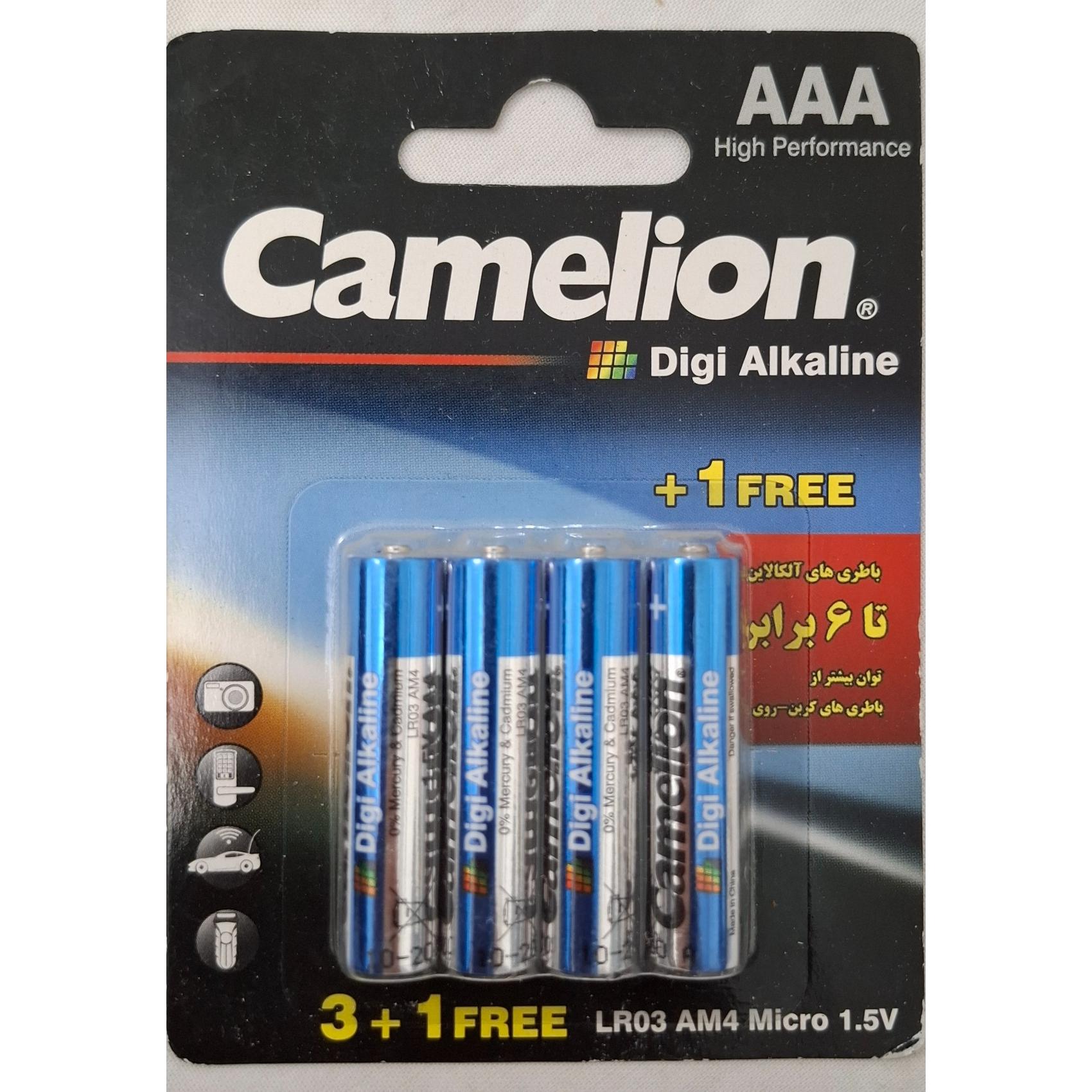 باتری نیم قلمی کملیون بسته 6 عددی