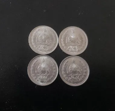 4 سکه باکیفیت یکریالی شیروخورشید2535