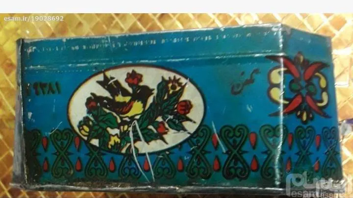 قوطی فلزی قدیمی حلوا شکری دراج
